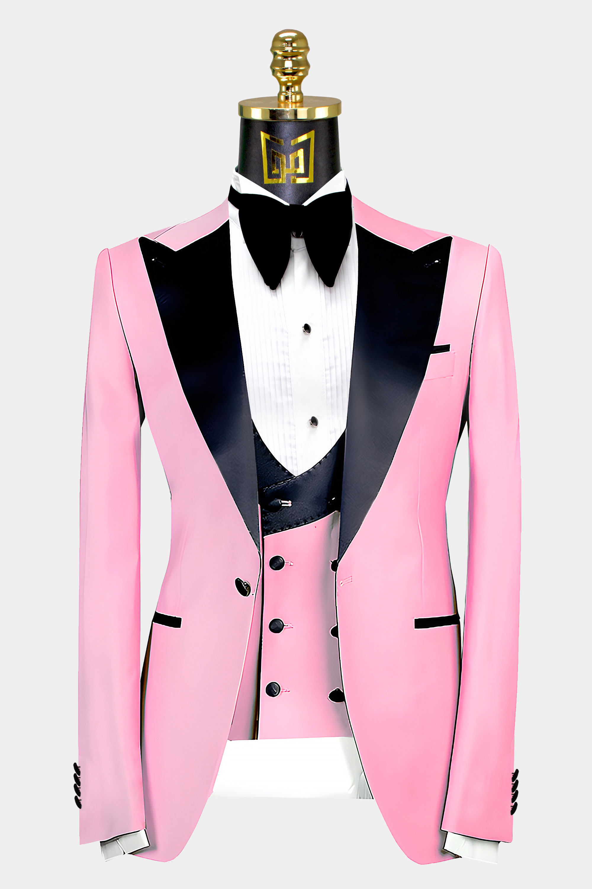 Light Pink Peak Lapel Tuxedo - 3 Piece | Gentleman's Guru