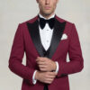 Mens-Burgundy-Peka-Lapel-Dinner-Jacket-Blazer-from-Gentlemansguru.com