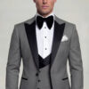 Mens-Grey-PEak-Lapel-Tuxedo-Prom-Groomsmen-Wedding-Suit-from-Gentlemansguru.com
