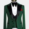 Mens-Peak-Lapel-Dark-Olive-Green-Tuxedo-Wedding-Suit-from-Gentlemansguru.com