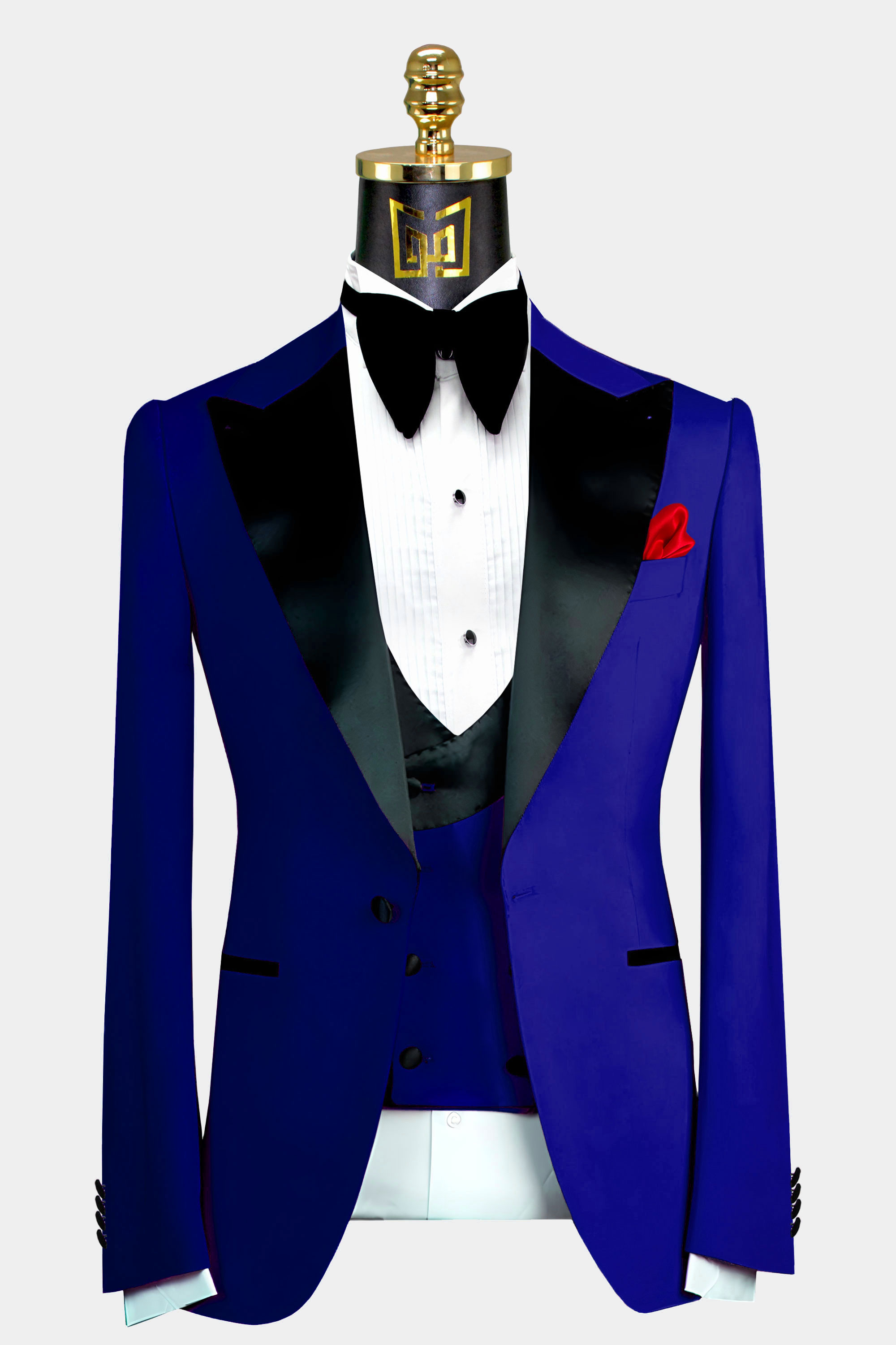 Royal Blue Peak Lapel Tuxedo - 3 Piece | Gentleman's Guru