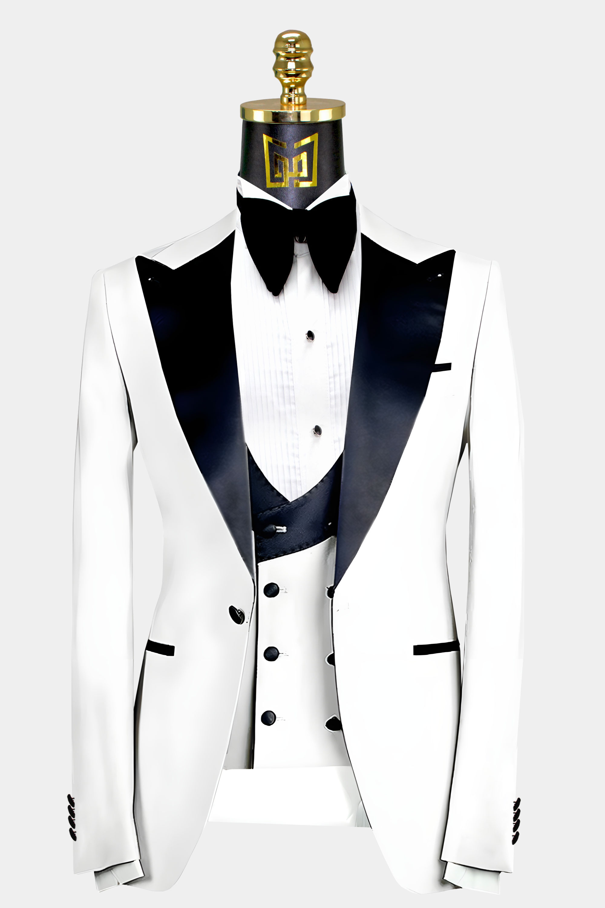 White Peak Lapel Tuxedo - 3 Piece | Gentleman's Guru