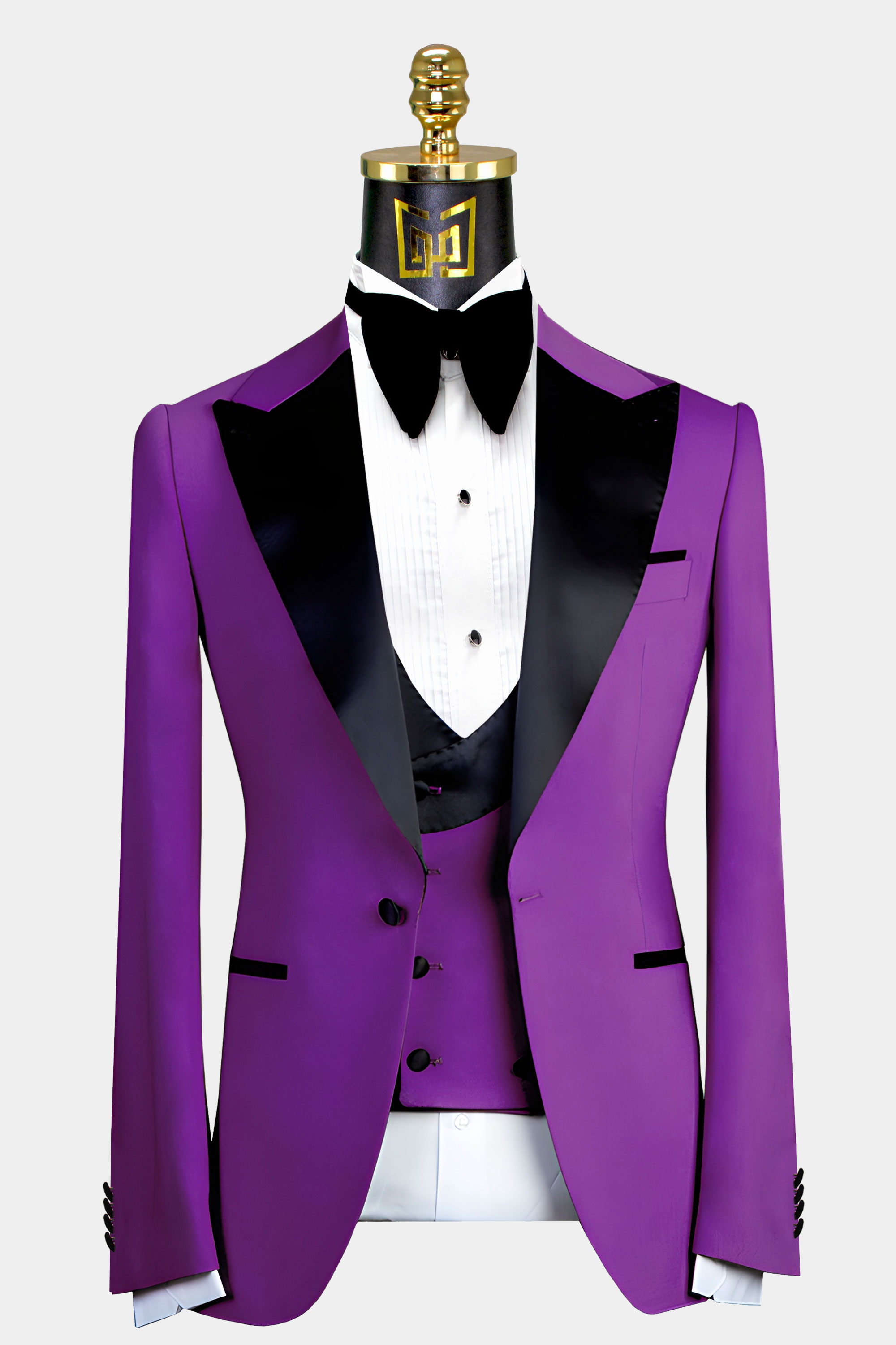 Purple Peak Lapel Tuxedo - 3 Piece | Gentleman's Guru