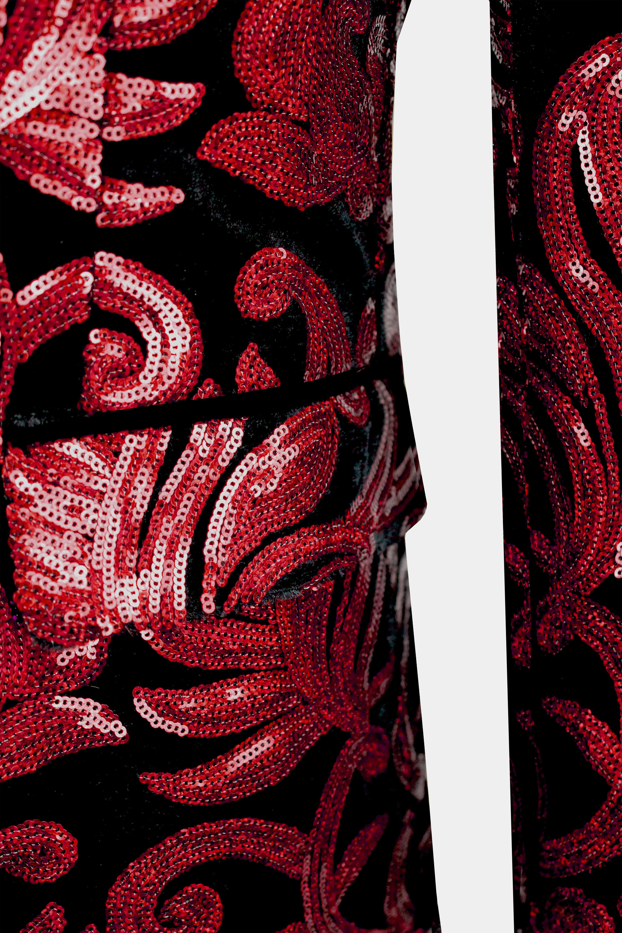 Mens-Red-Black-Blazer-Jacket)Velvet-Sequins-from-Gentlemansguru.com