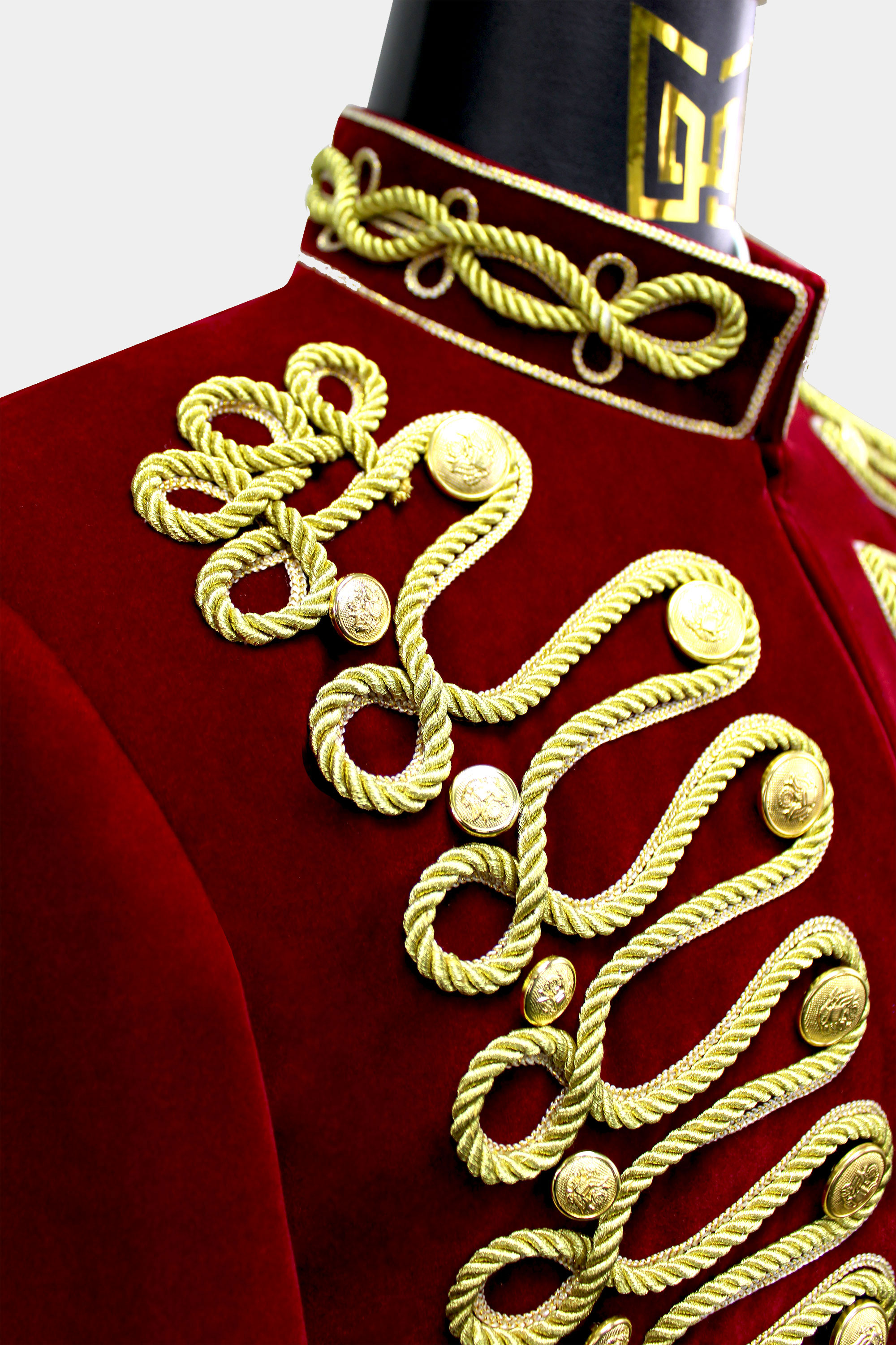 Mens-Red-and-Gold-Mandarin-Collar-Blazer-from-Gentlemansguru.com