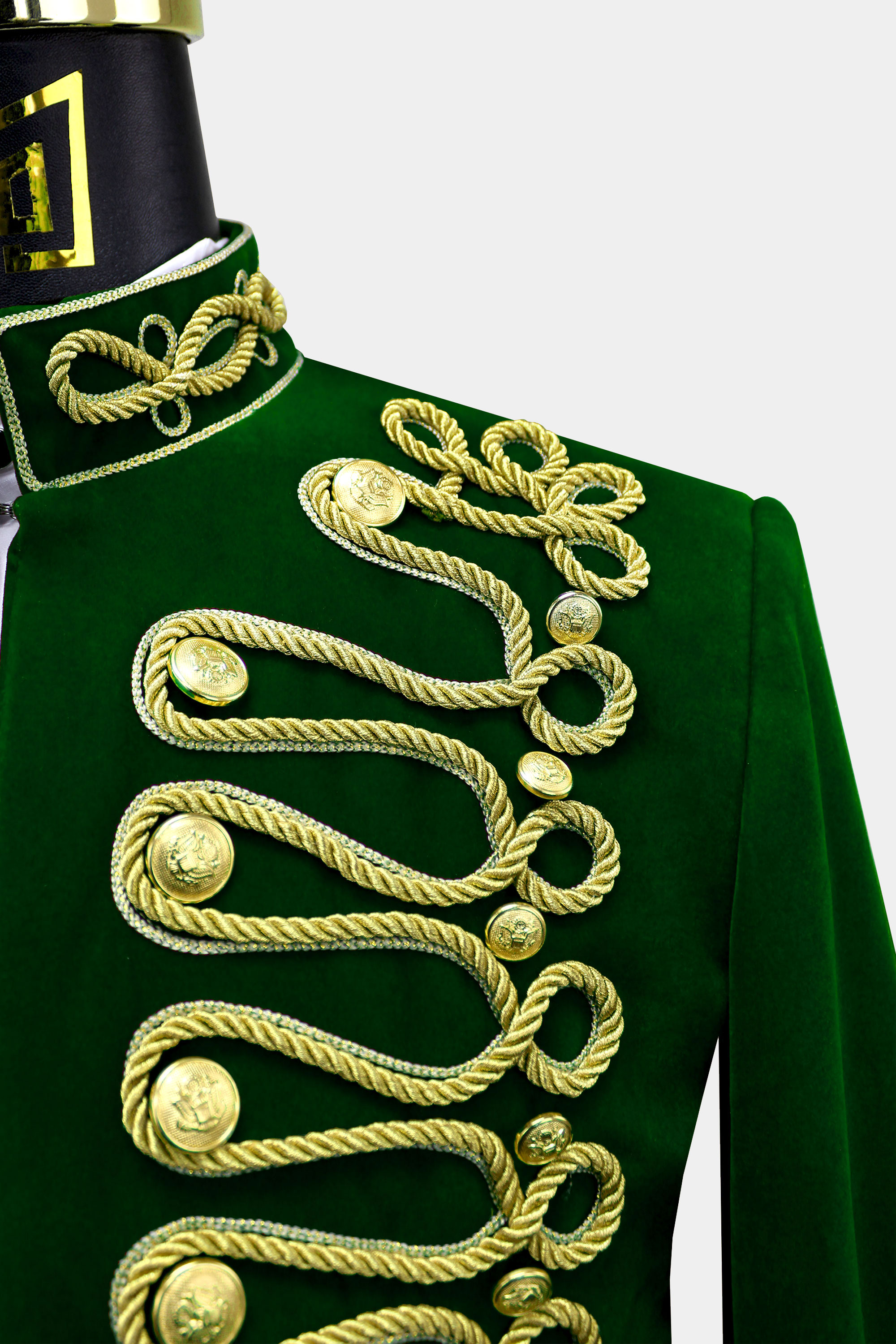 Velvet-Green-and-Gold-Mandarin-Collar-Tuxedo-JAcket-from-Gentlemansguru.com