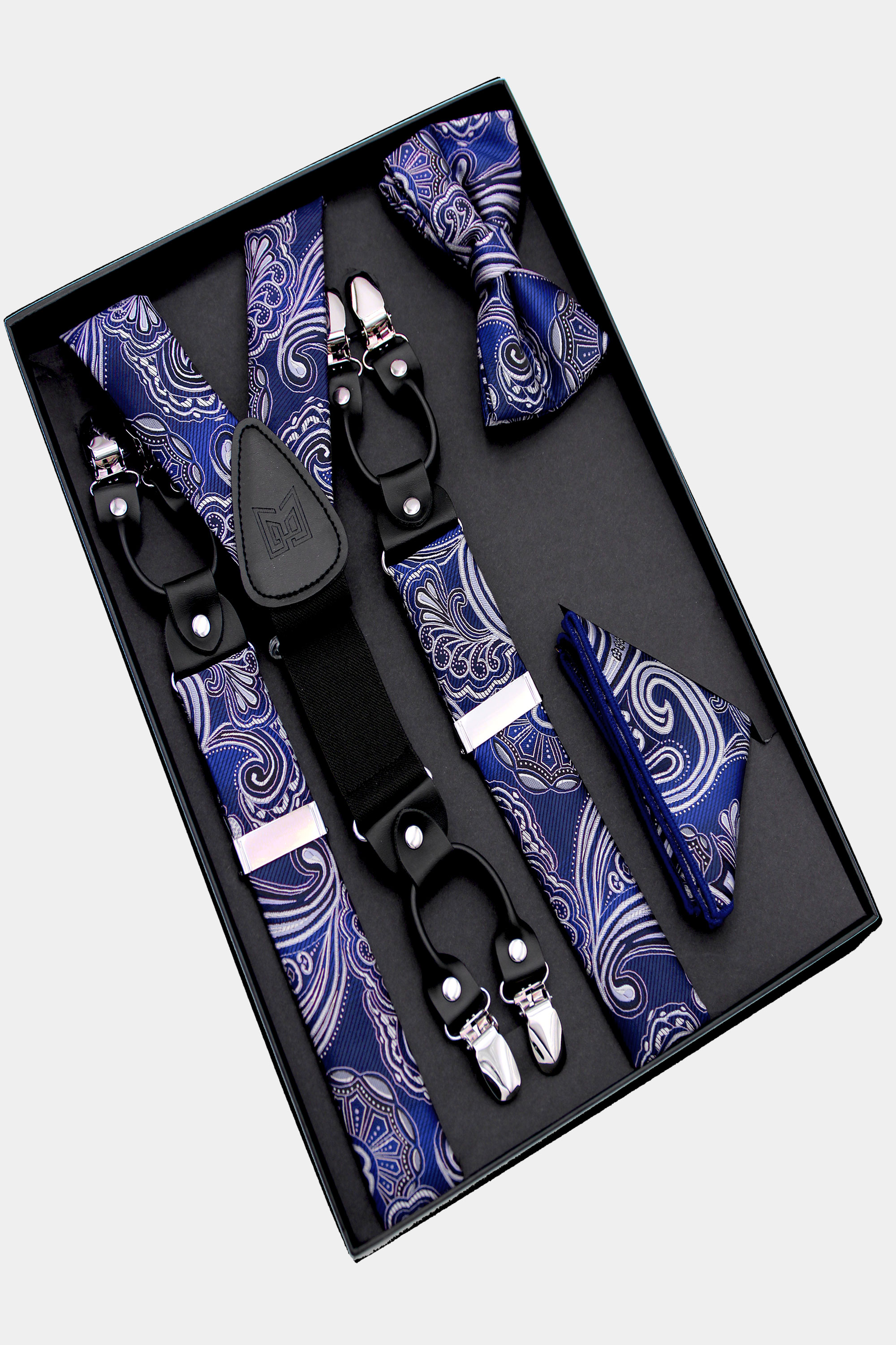 Cobalt-Blue-Paisley-Bow-Tie-and-Suspenders-Wedding-Groomsmen-Prom-from-Gentlemansguru.com