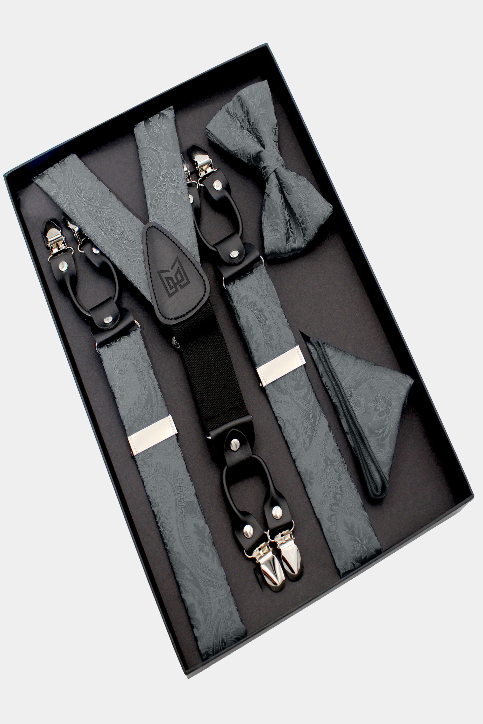 Grey-Bow-Tie-and-Suspenders-Set-Wedding-Groomsmen-Prom-from-Gentlemansguru.com
