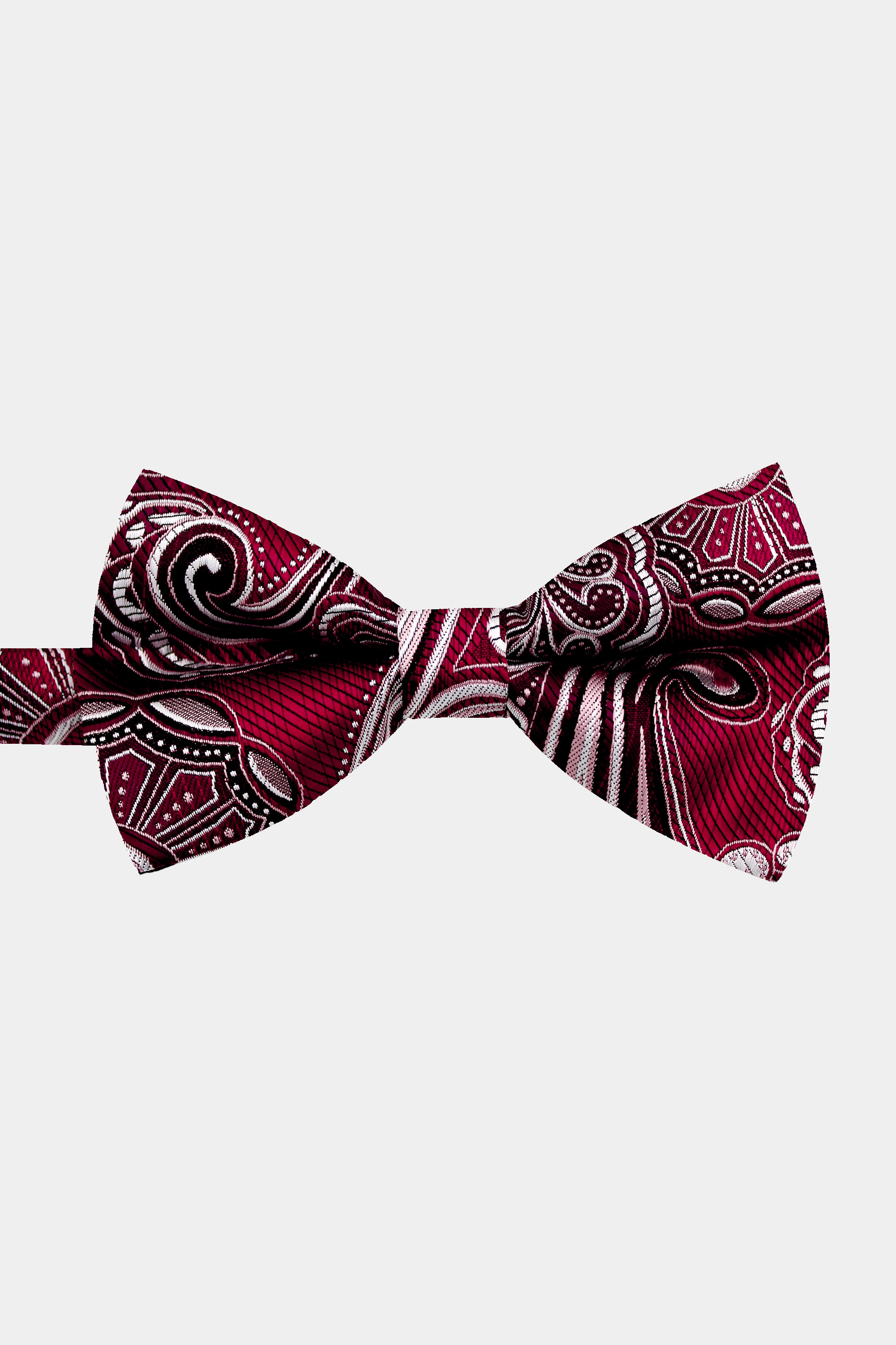 Maroon-Paisley-Bow-Tie-from-Gentlemansguru.com
