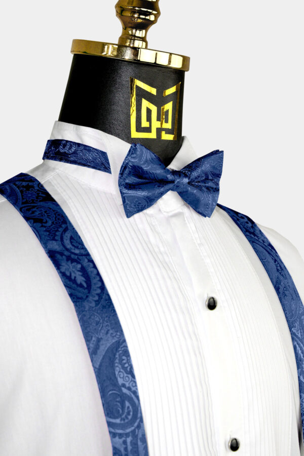 Paisley-Navy-Bow-Tie-and-Suspenders-Set-Groomsmen-Wedding-from-Gentlemansguru.com