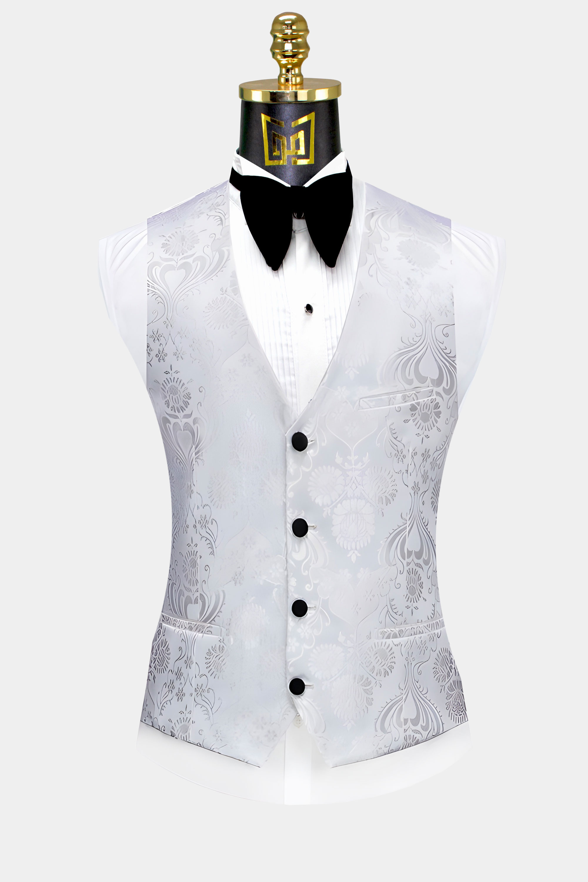 Floral-White-Silver-Tuxedo-Vest-from-Gentlemansguru.Com