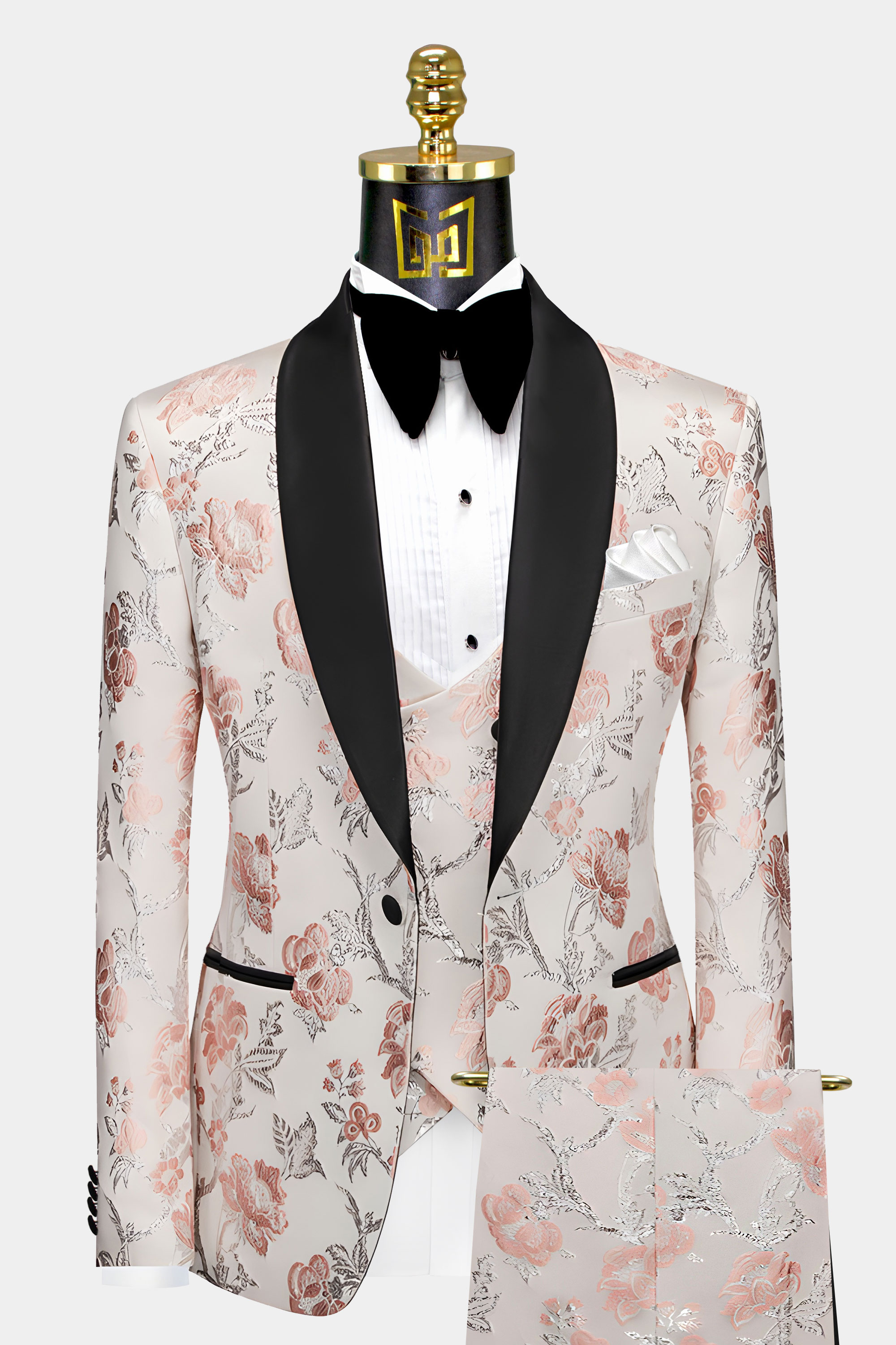 Mens-Rose-Gold-and-Black-Tuxedo-Wedding-Groom-Prom-Suit-from-Gentlemansguru.com