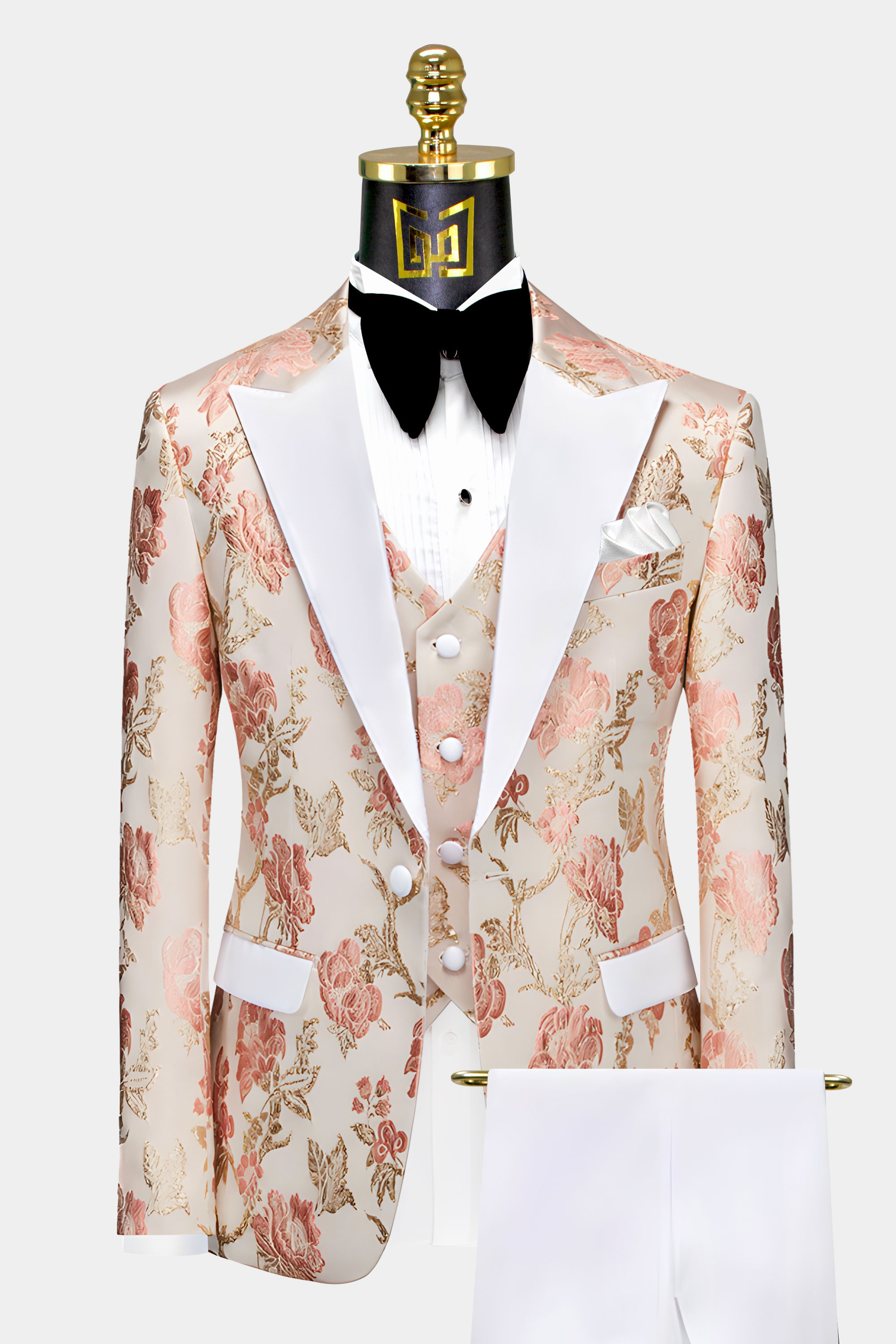 White-and-Rose-Gold-Groom-Wedding-Tuxedo-from-Gentlemansguru.com