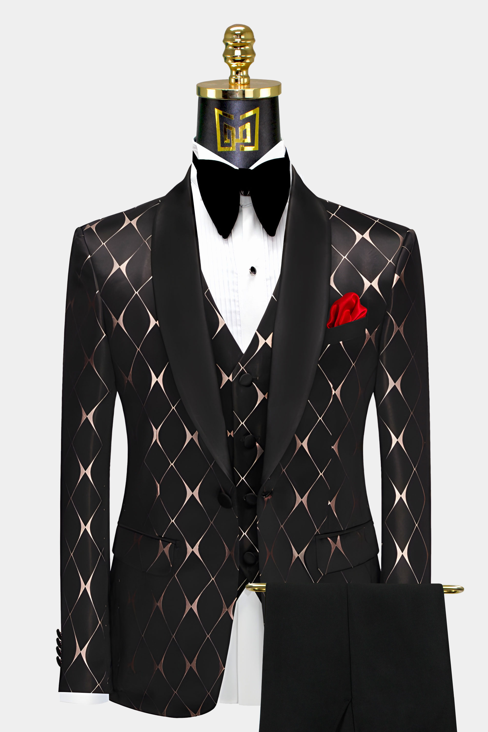 Black and Rose Gold Tuxedo | Gentleman's Guru