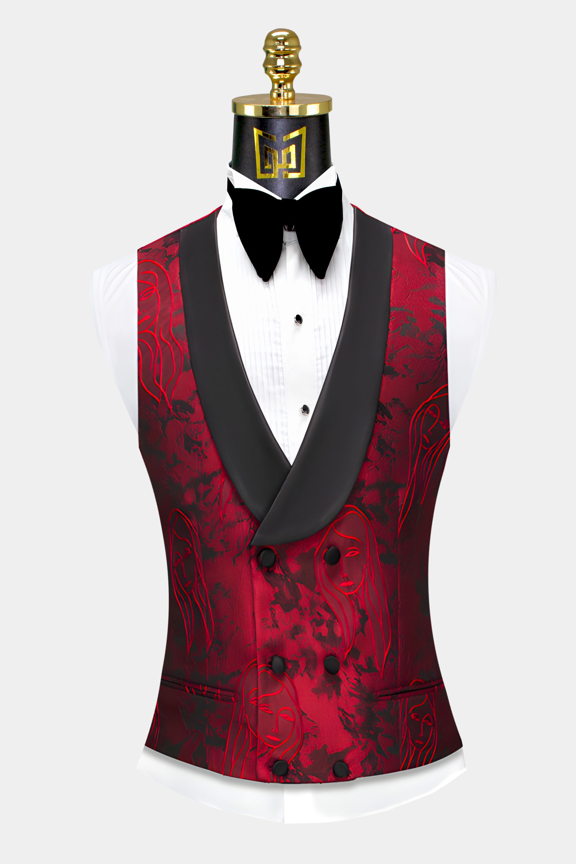 Red formal vest sales