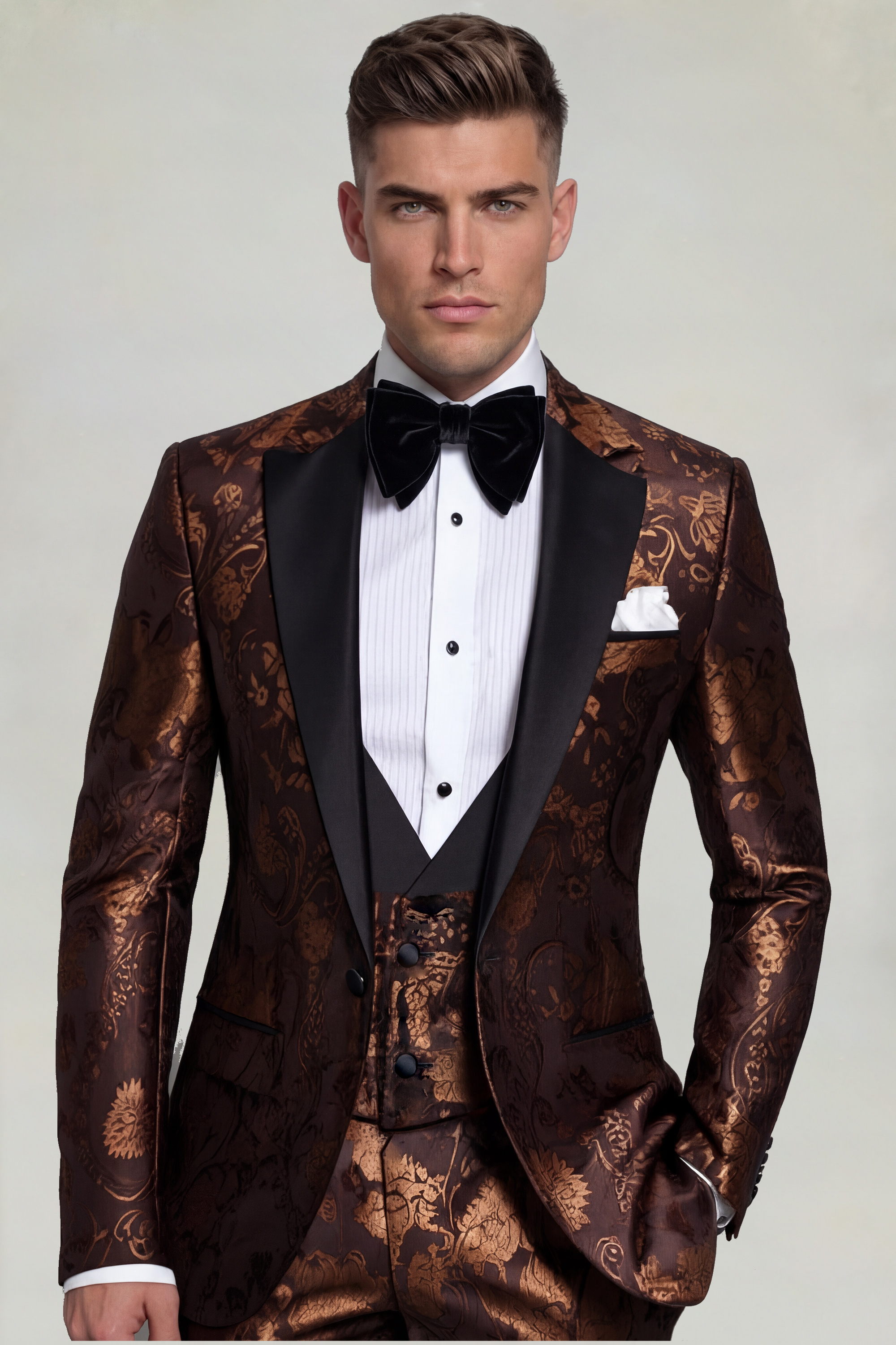 Chocolate-Brown-Tuxedo-Groom-Wedding-Prom-Suit-from-Gentlemansguru.com