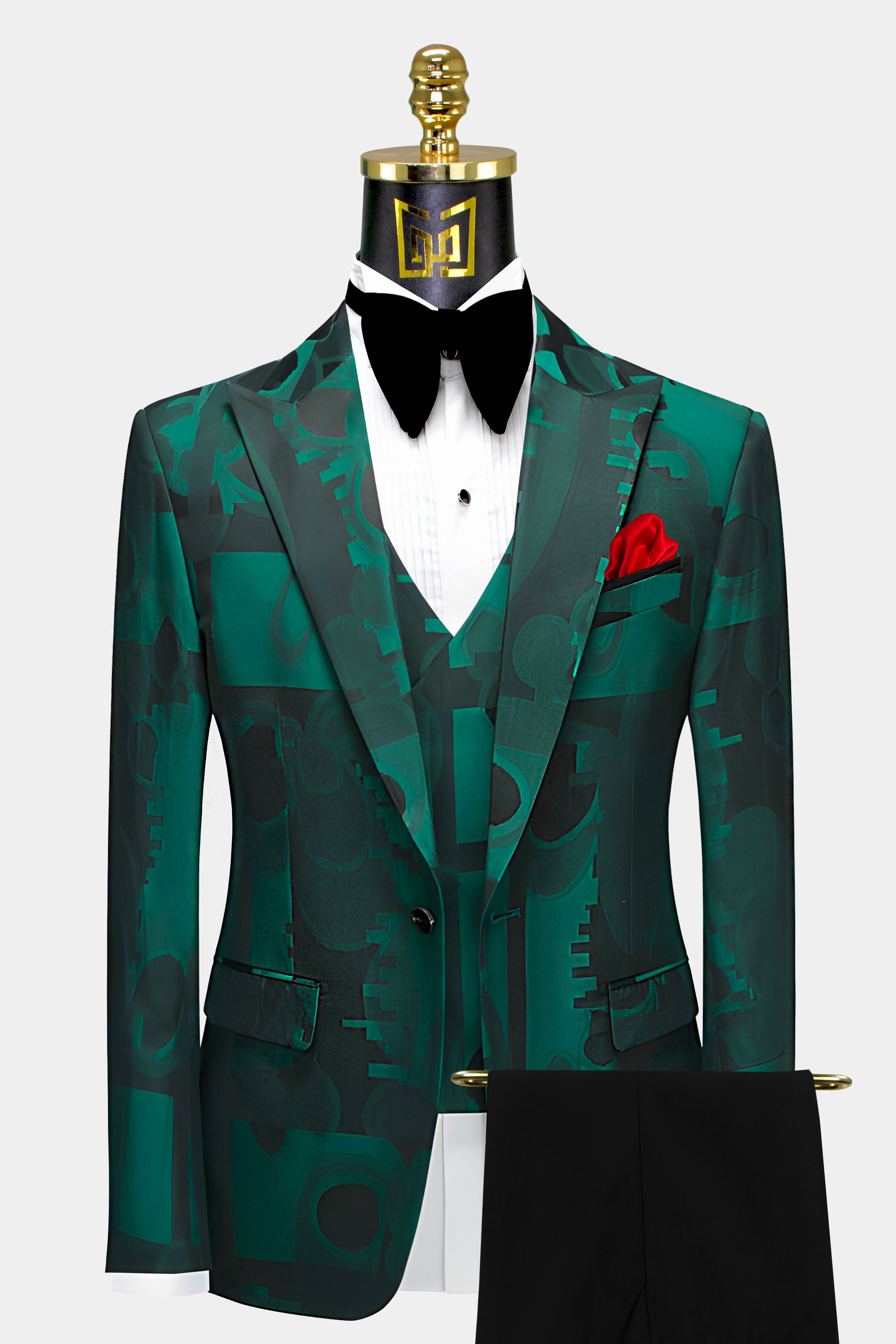 Green-and-Black-Suit-Groom-Wedding-Tuxedo-from-Gentlemansguru.com