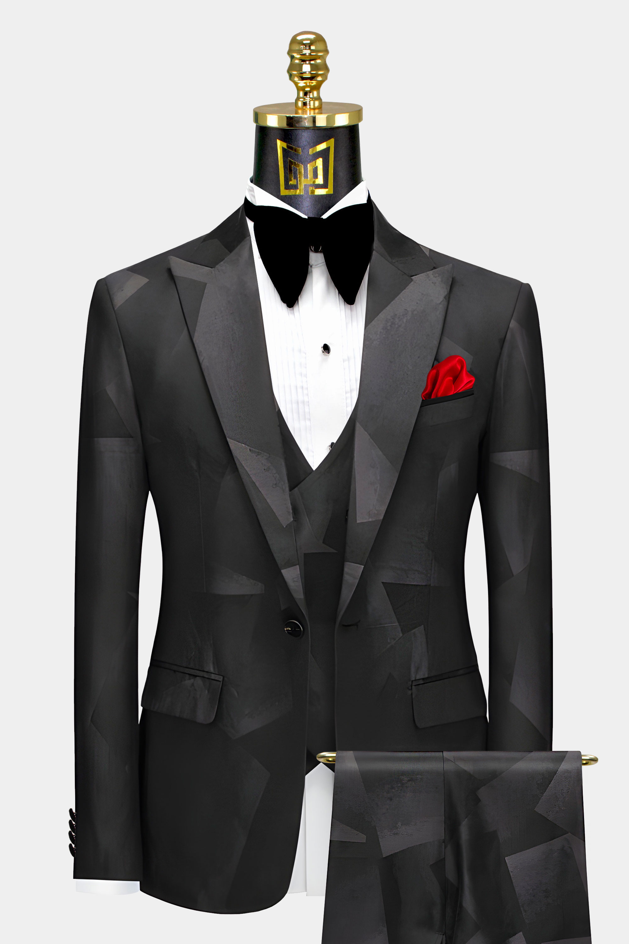 Mens-Black-Designer-Suit-Wedding-Prom-Tuxedo-from-Gentlemansguru.com