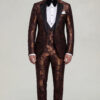 Mens-Floral-Brown-Chocolate-Groom-Wedding-Tuxedo-Suit-from-Gentlemansguru.com