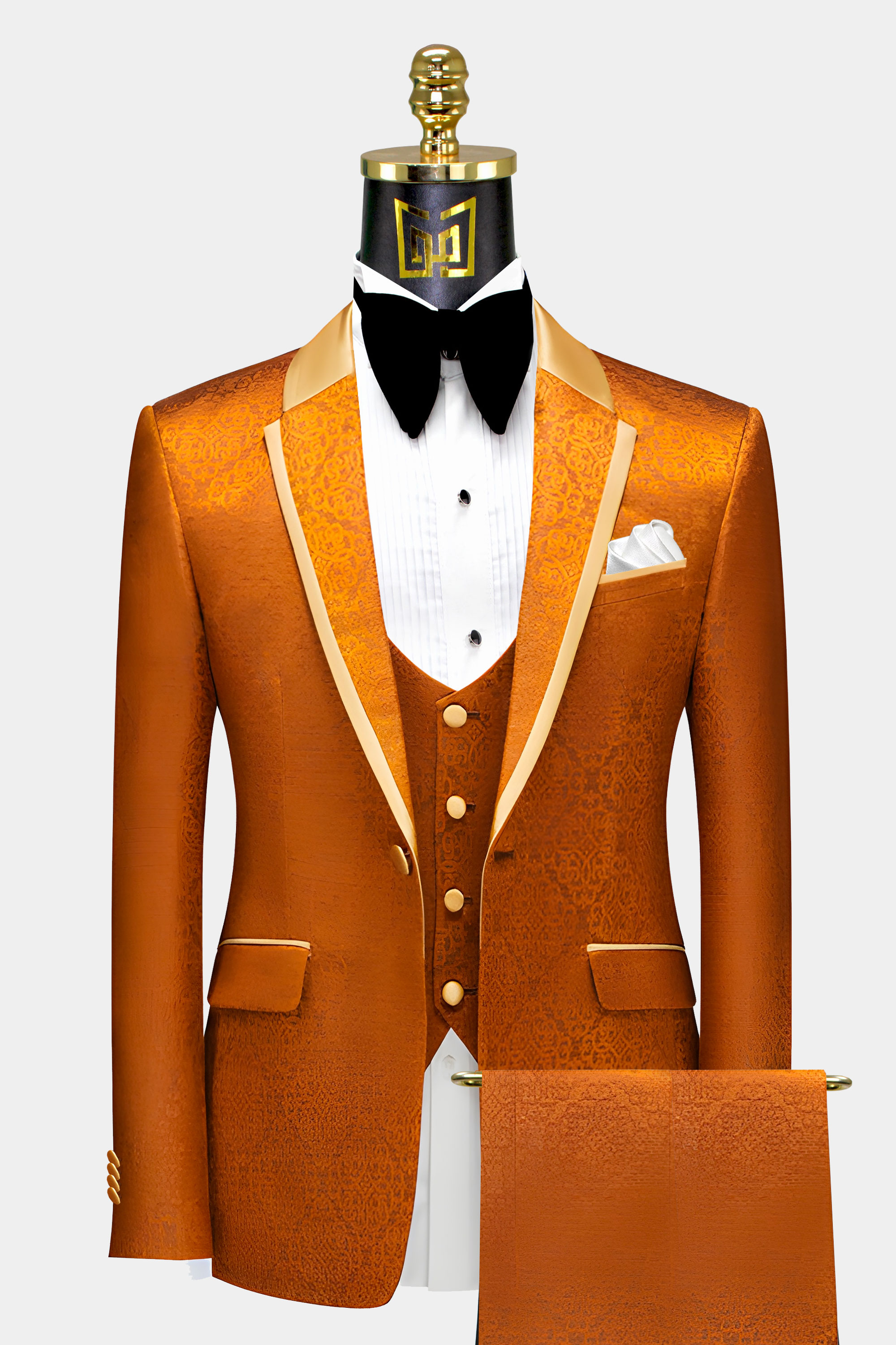 Trellis Orange Tuxedo - 3 Piece