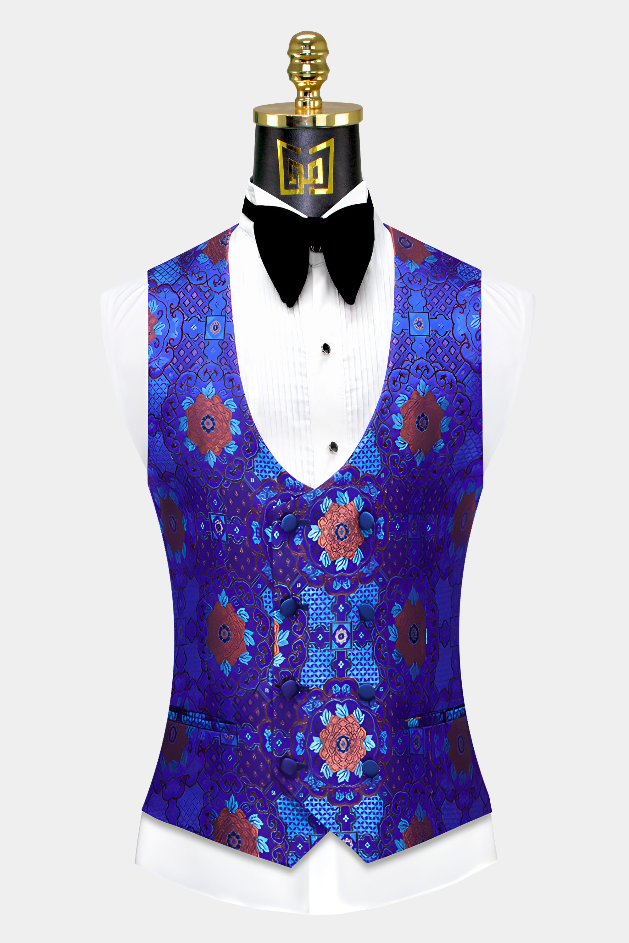 Royal-Blue-Embroidered-Tuxedo-Vest-from-Gentlemansguru.com