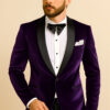 Purple Velvet Tuxedo Jacket