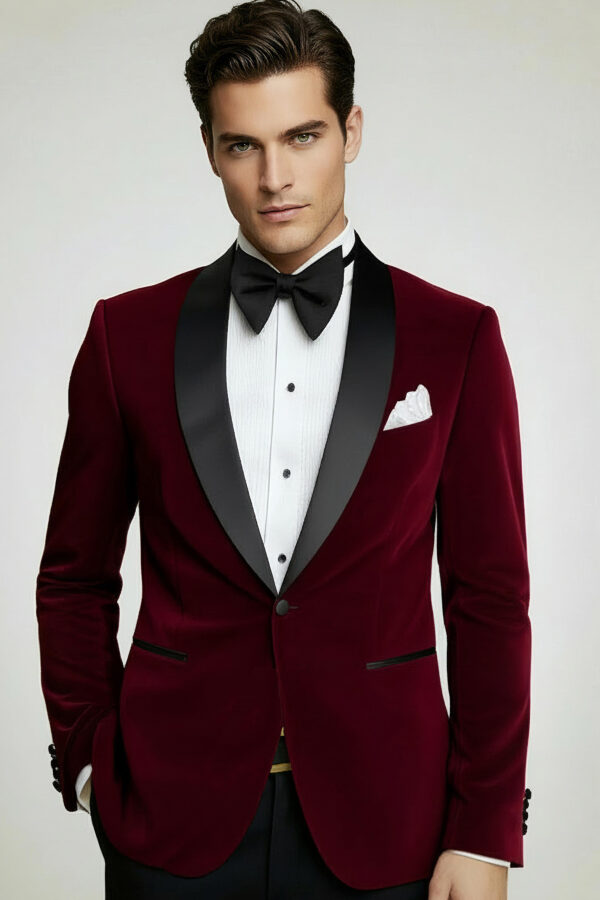 Mens-Burgundy-Velvet-Tuxedo-Jacket-Dinner-Blazer-Prom-Wedding-Suit-from-Gentlemansguru.com