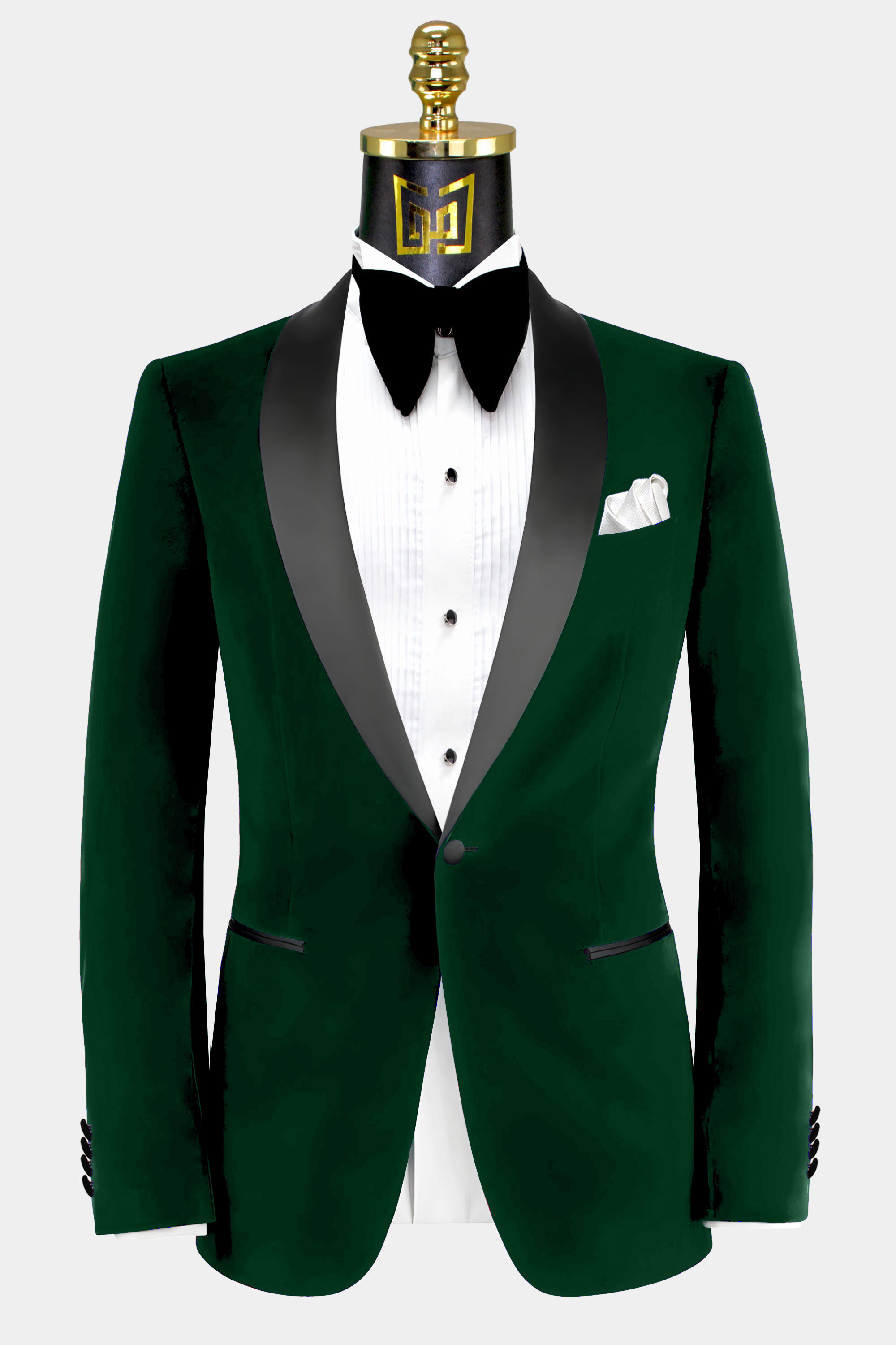 Green Velvet Tuxedo Jacket