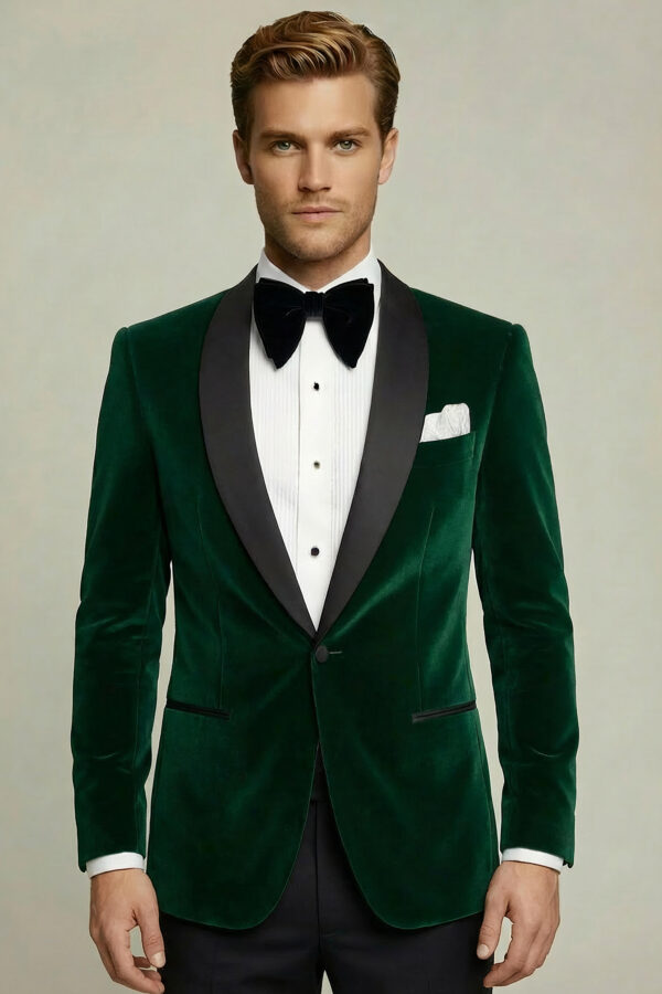 Mens-Green-Velvet-Tuxedo-Jacket-Groom-Wedding-Suit-Prom-Blazer-from-Gentlemansguru.com