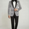 Mens-Light-Grey-Velvet-Wedding-Tuxedo-Suit-Red-Carpet-from-Gentlemansguru.com
