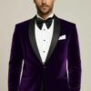 Purple Velvet Tuxedo Jacket
