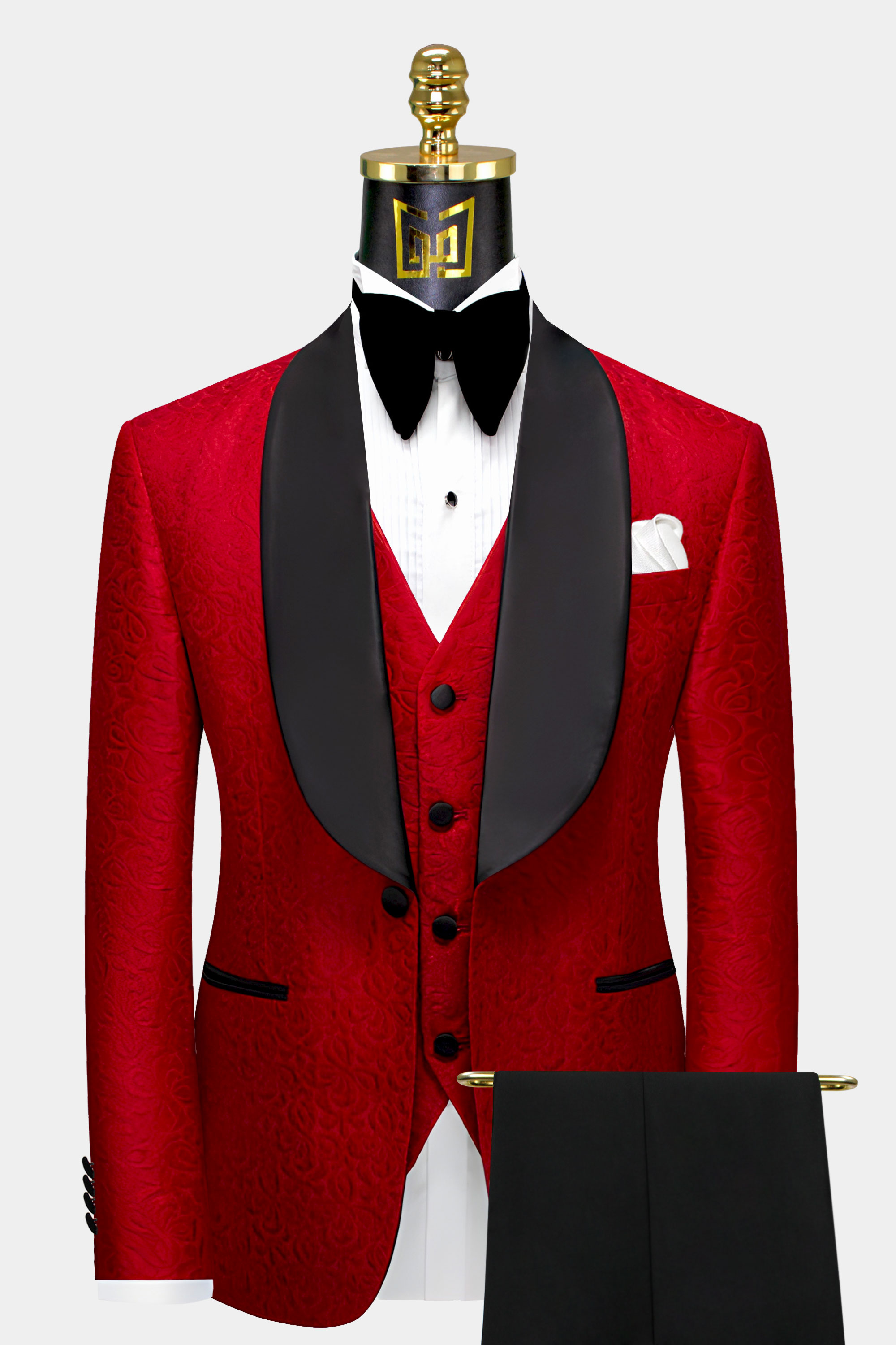 Apple-Red-and-Black-Tuxedo-Groom-Wedding-Suit-For-Men-from-Gentlemansguru.com