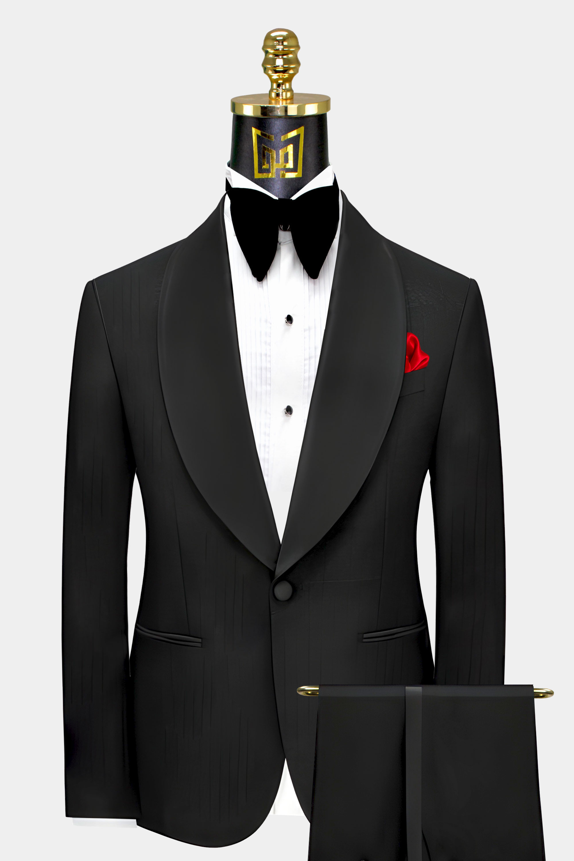 Black-Striped-Tuxedo-Groom-Wedding-Suit-For-Men-from-Gentlemansguru.com