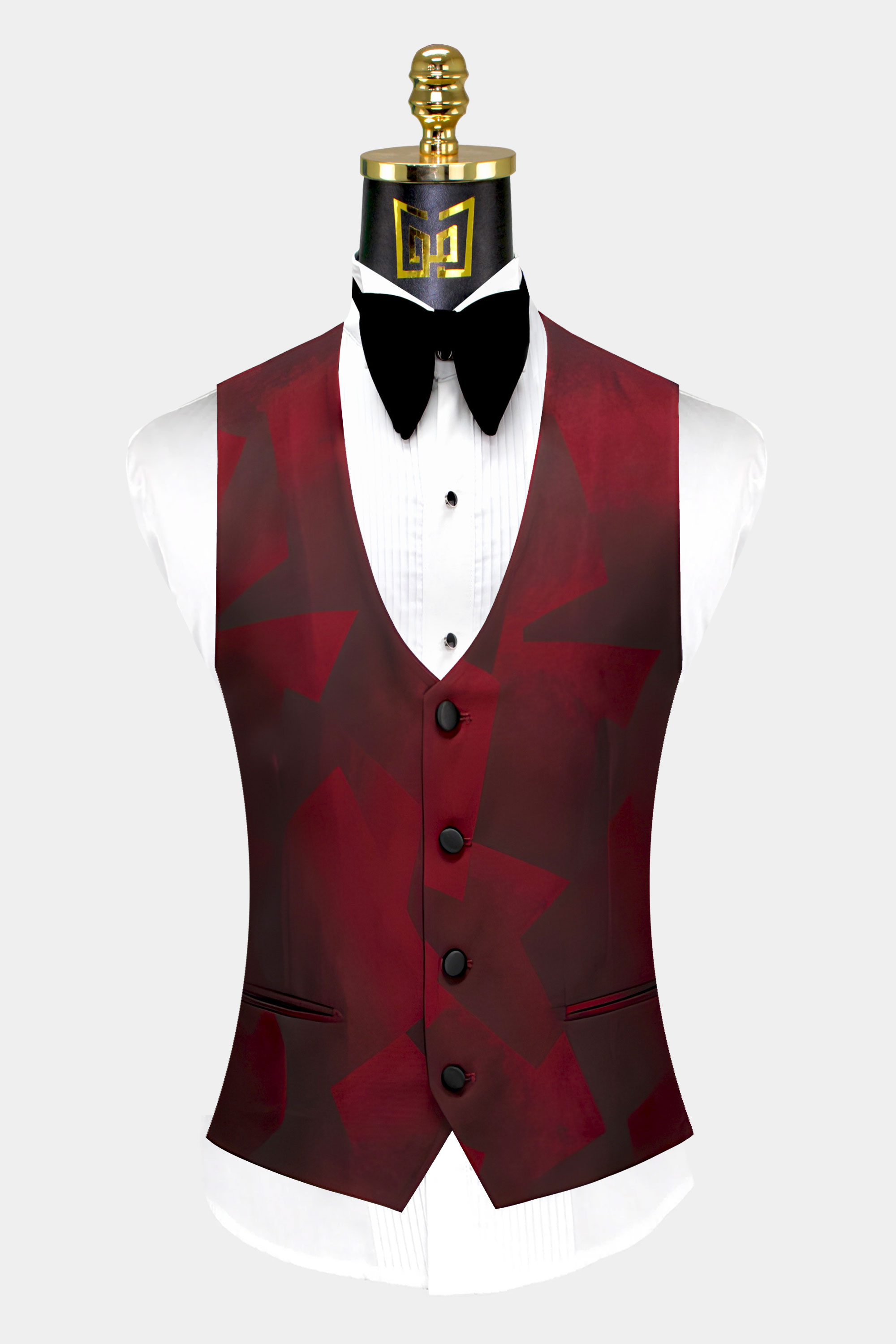 Maroon-and-Black-Tuxedo-Vest-from-Gentlemansguru.com