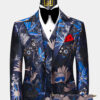 Mens-Blue-Floral-Suit-Groom-Wedding-Prom-Tuxedo-from-Gentlemansguru.com