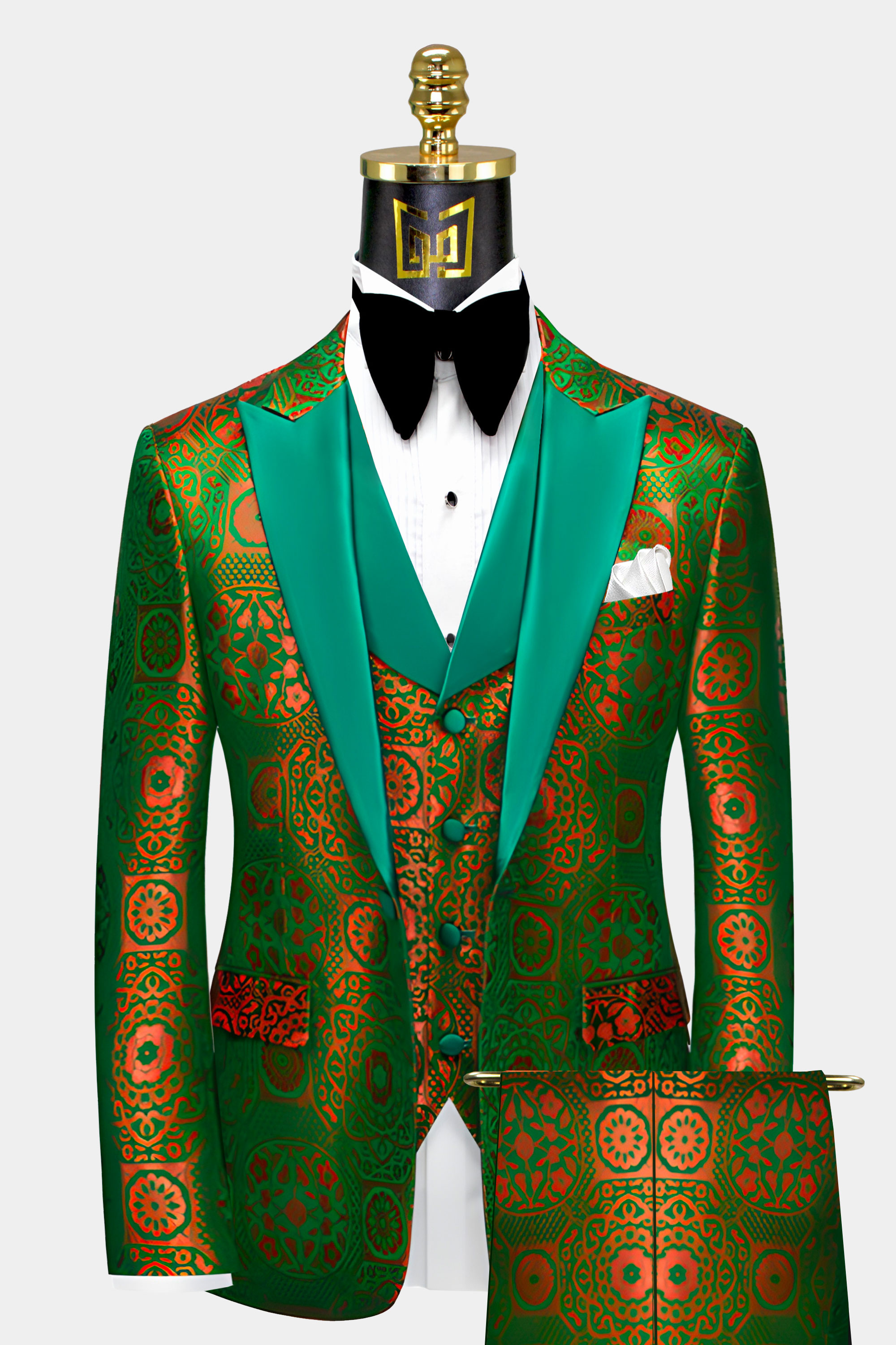 Orange-and-Green-Tuxedo-Prom-Groom-Wedding-Suit-For-Men-from-Gentlemansguru.com