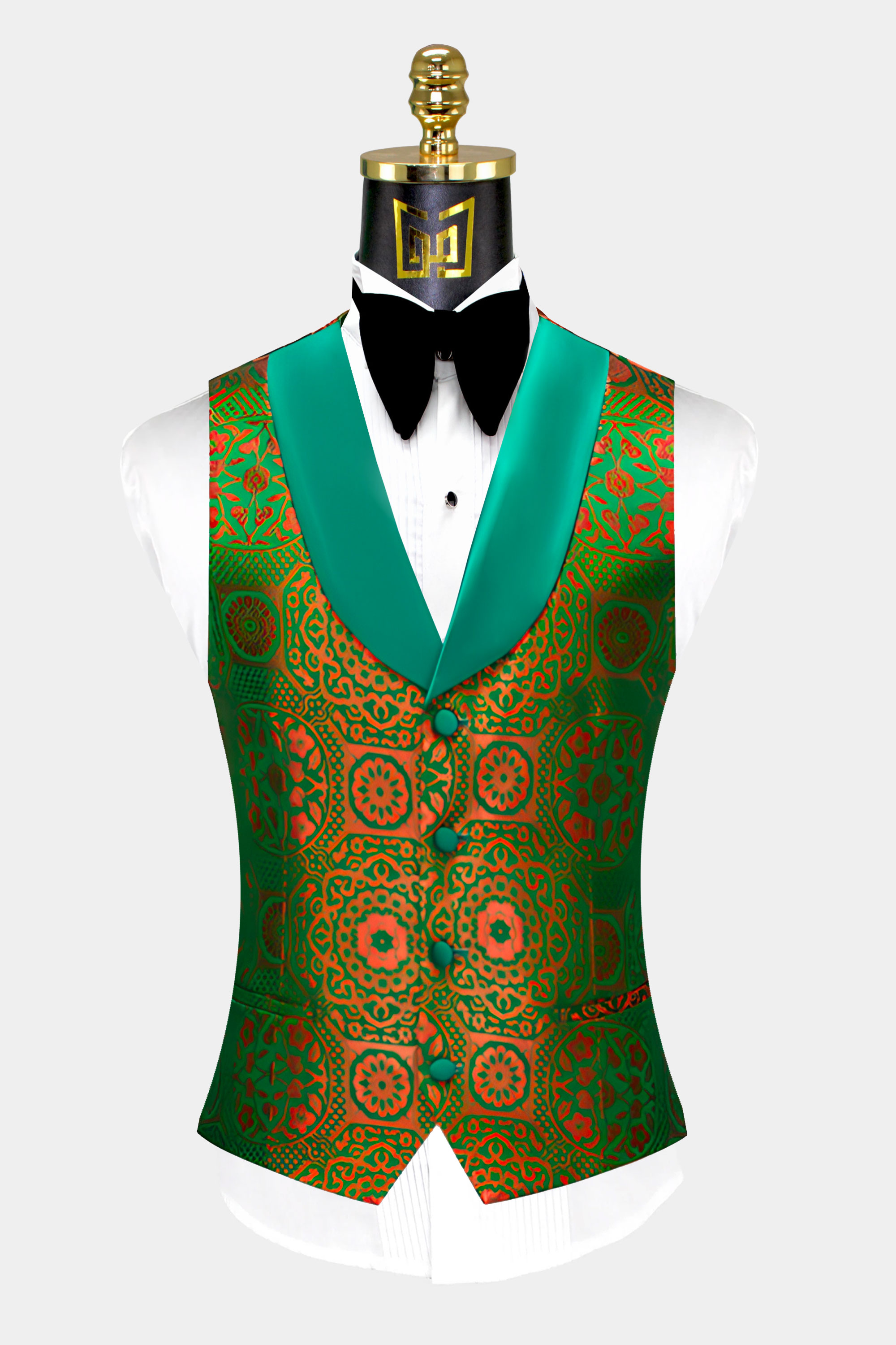 Orange-and-Green-Tuxedo-Vest-from-Gentlemansguru.com