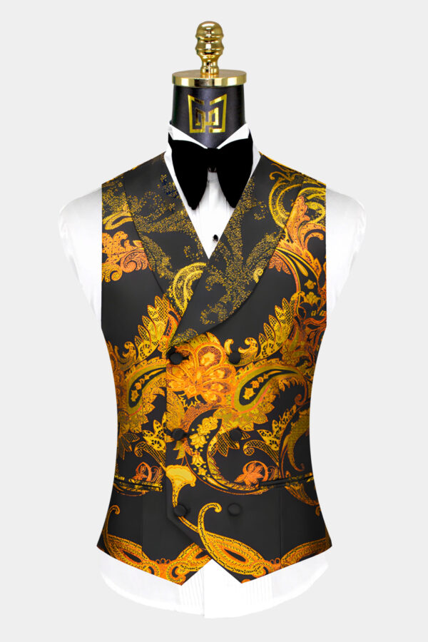 Paisley-Black-and-Orange-Suit-Vest-from-Gentlemansguru.com