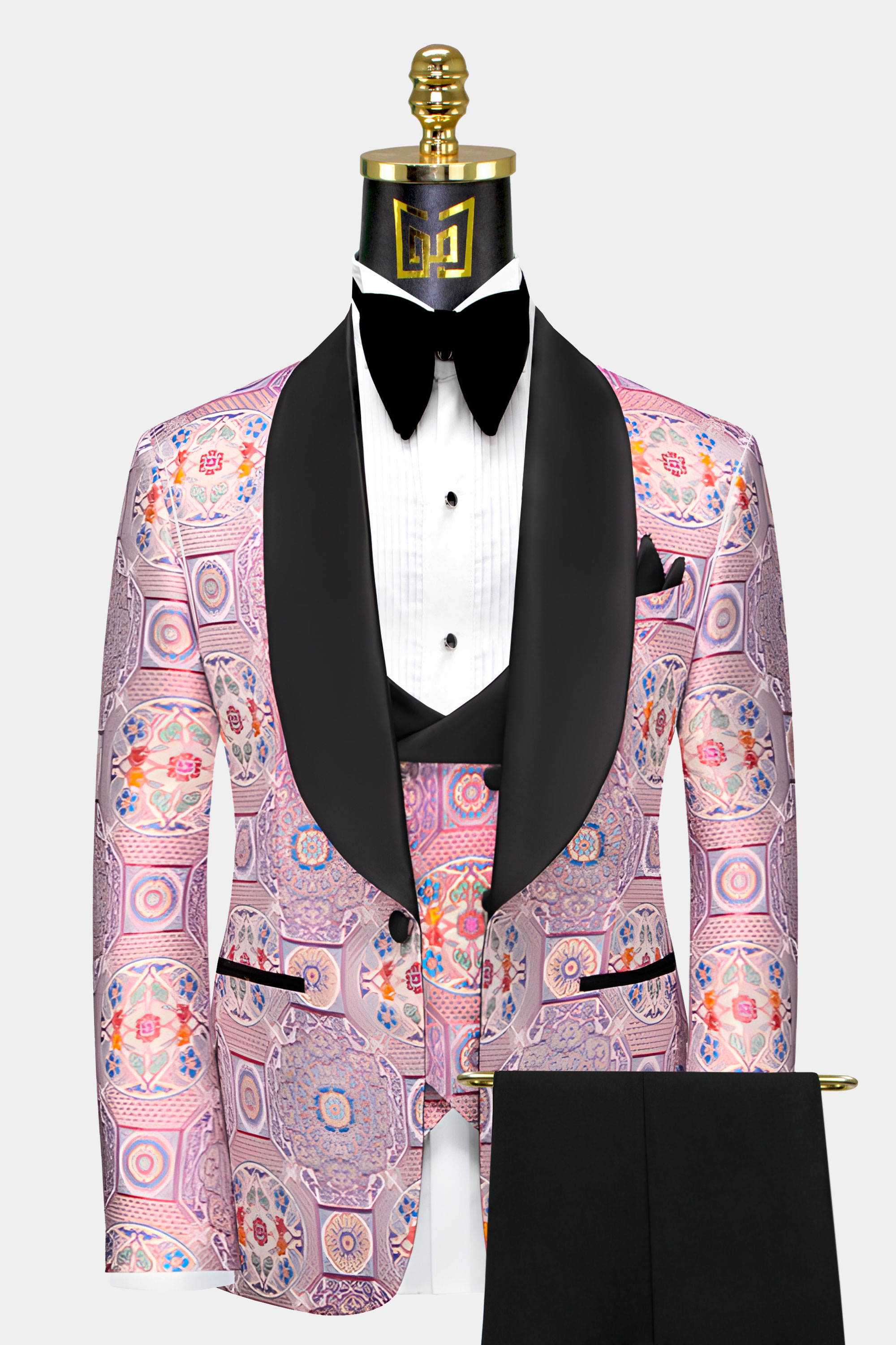 Pink hot sale wedding tuxedo