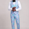 Purple and Turquoise Suit Vest Matching Trousers Full Body from Gentlemansguru.com