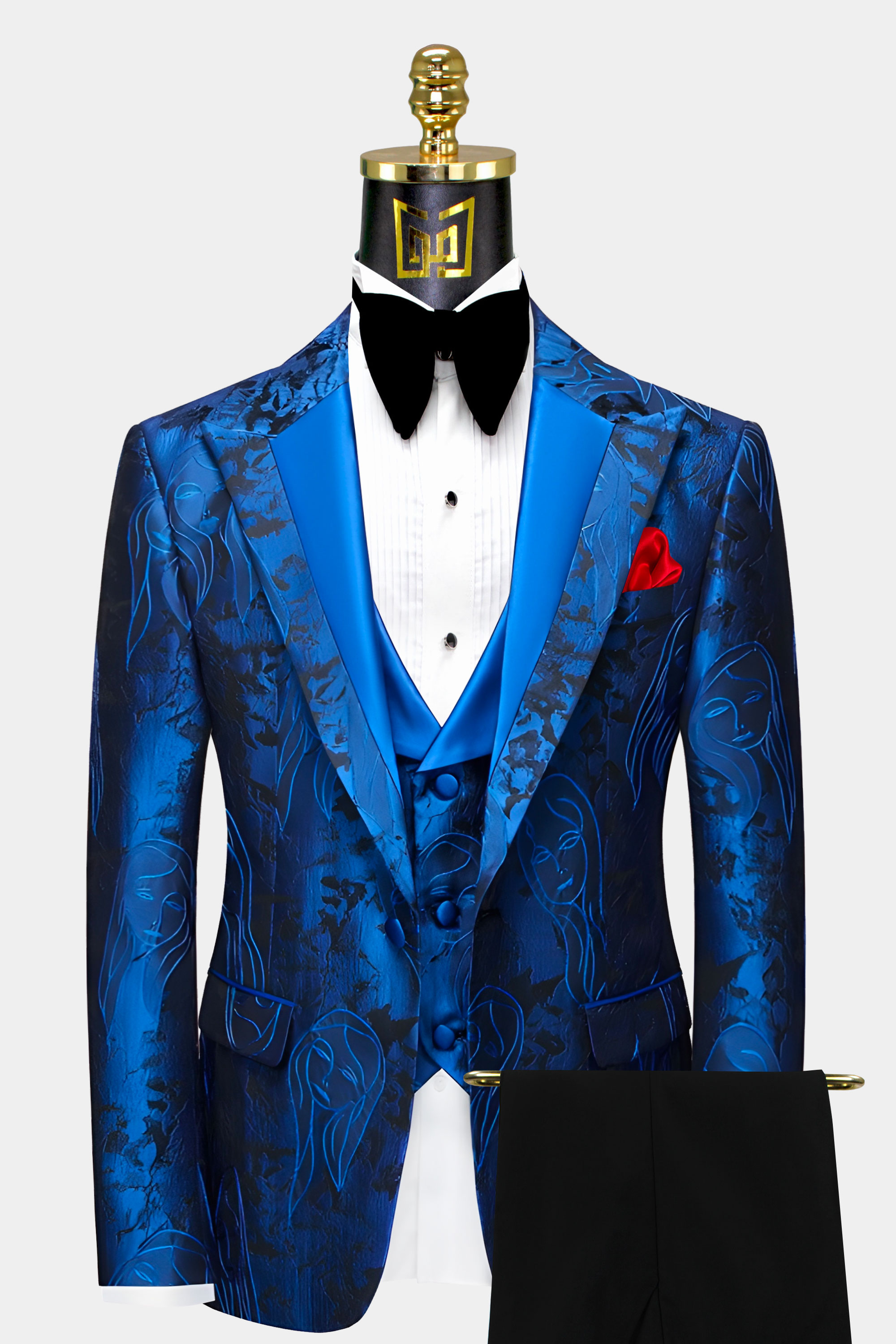 Royal-Blue-and-Black-Tuxedo-Groom-Prom-Suit-Geisha-from-Gentlemansguru.com