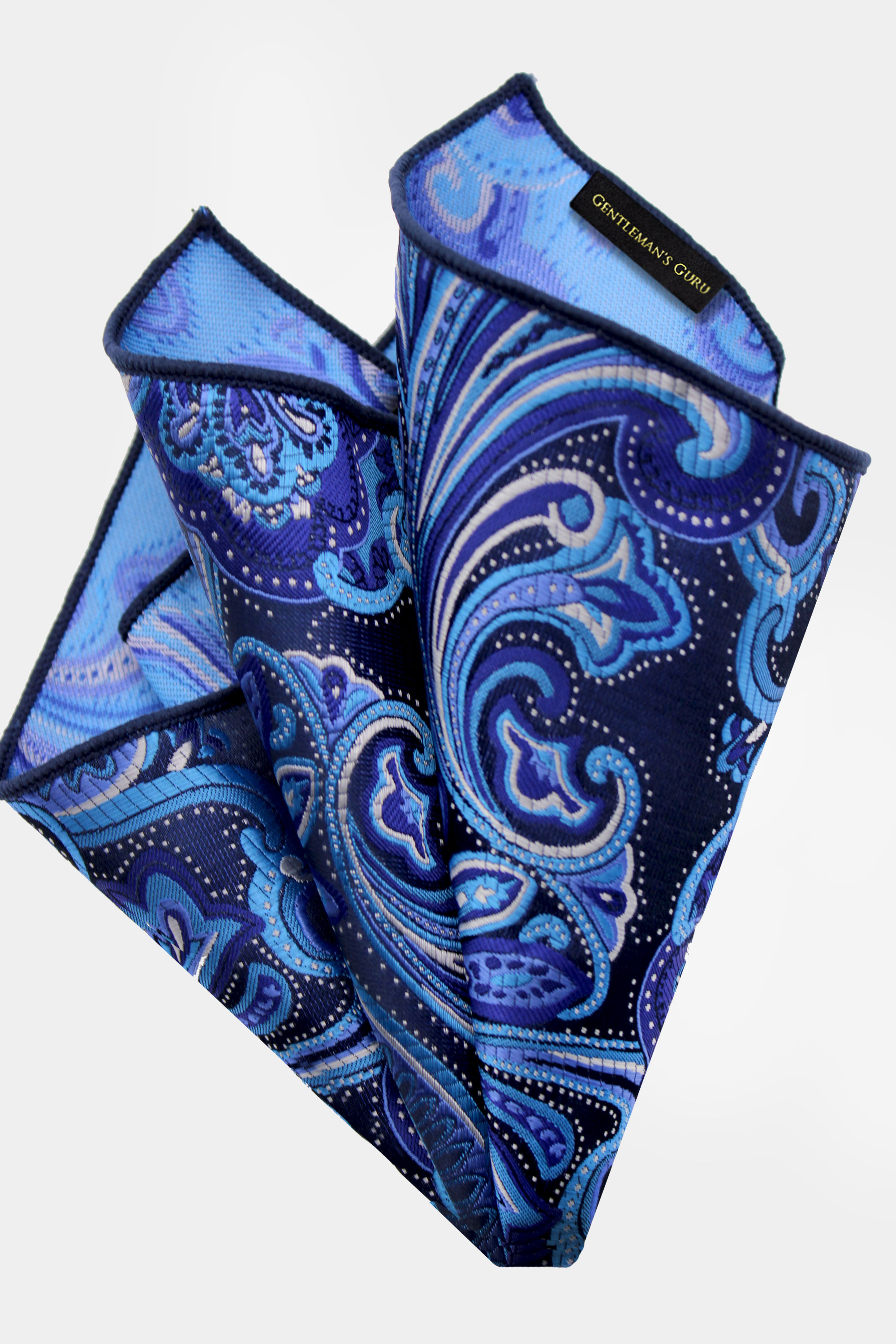 Aqua-Blue-Paisley-Pocket-Square-Handkerchief-from-Gentlemansguru.com