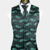 Mens-Black-and-Green-Vest-Paisley-Groom-Wedding-Vest-from-Gentlemansguru.com