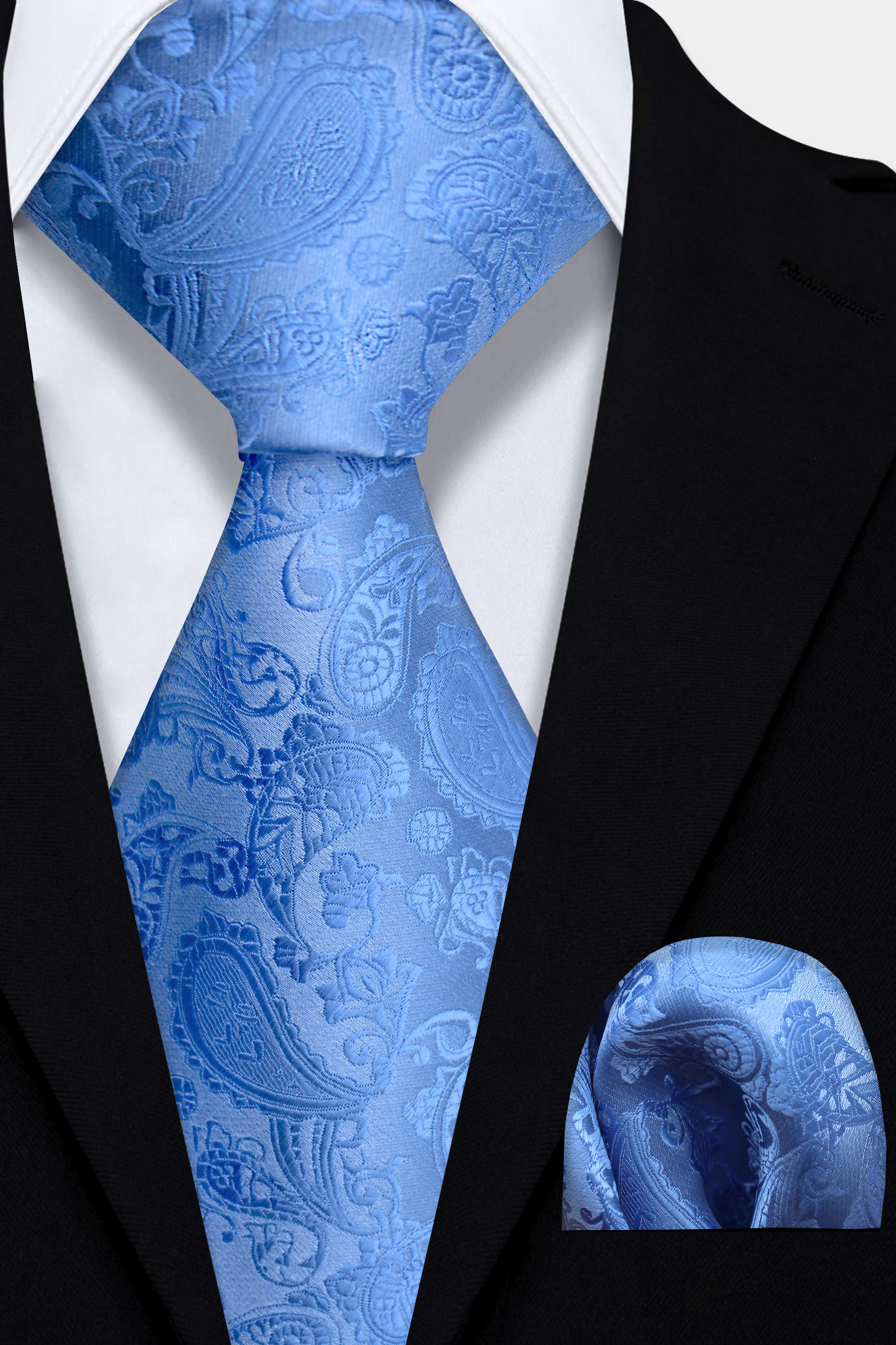 Mens-Light-Blue-Paisley-Tie-and-Pocket-Square-Set-Wedding-Groom-Necktie-from-Gentlemansguru.com