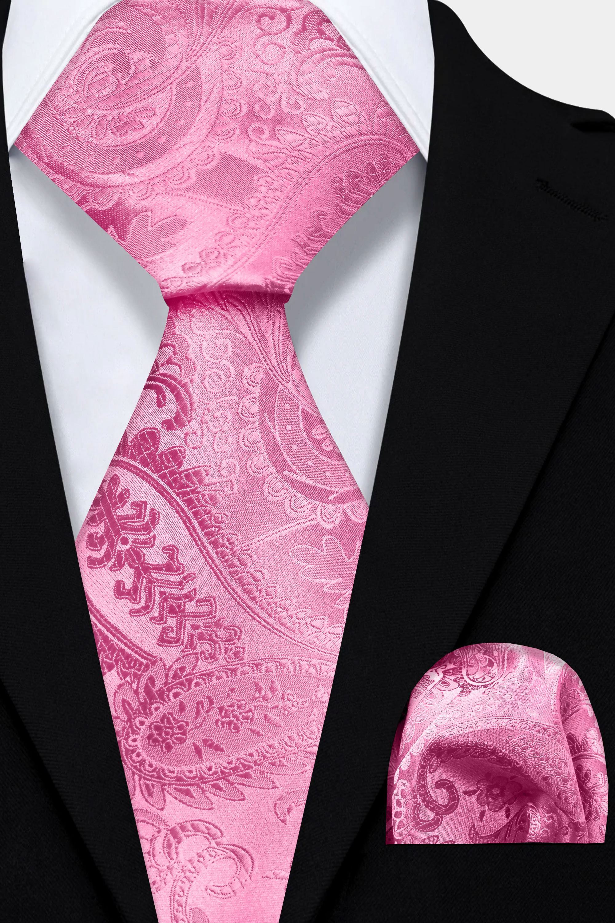 Mens-Light-Pink-Paisley-Tie-and-Pocket-Square-Set-Wedding-Groom-Necktie-from-Gentlemansguru.com