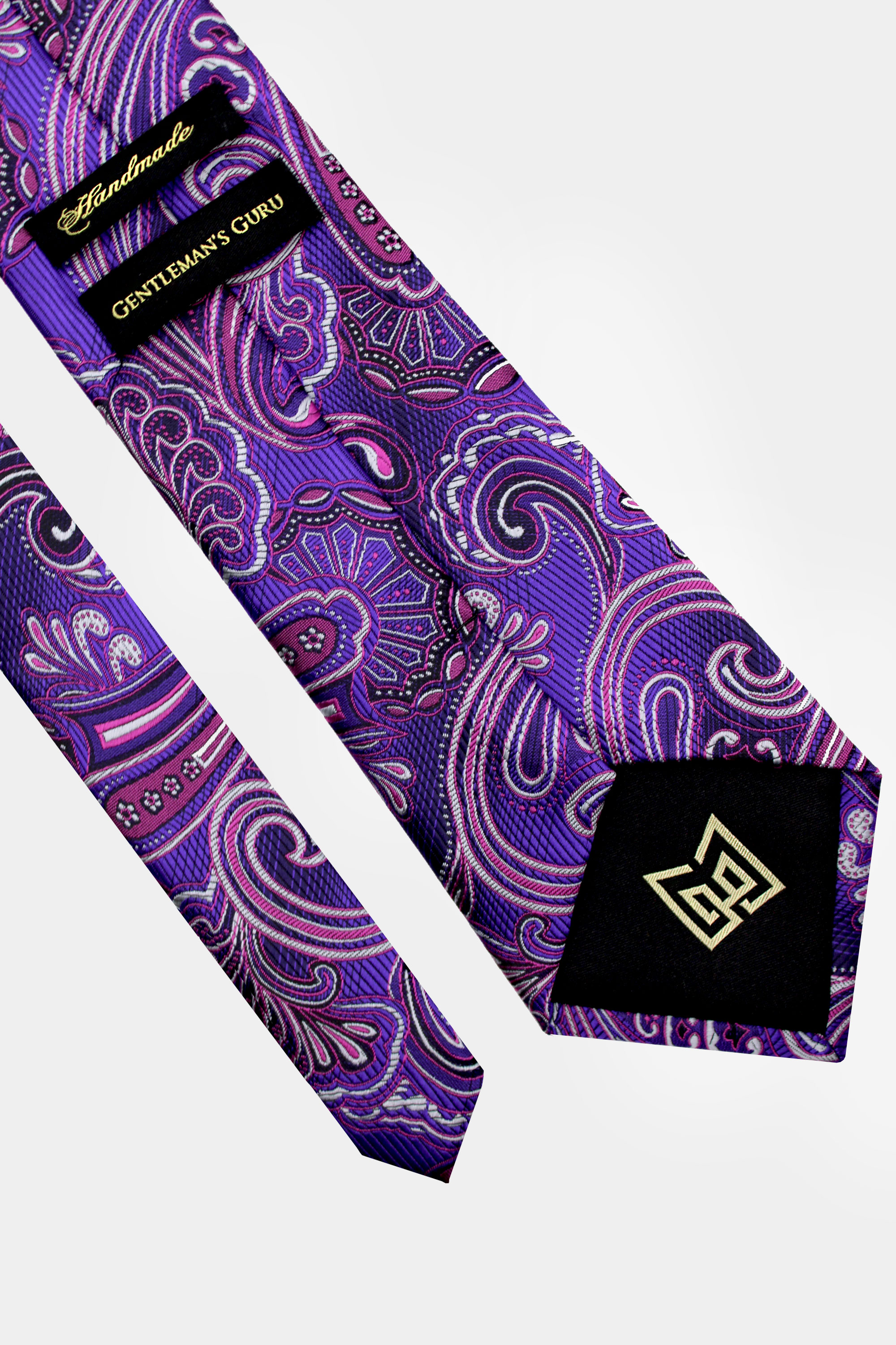 Mens-Luxury-Purple-Violet-Paisley-Tie-Grooms-Wedding-from-Gentlemansguru.com