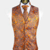 Mens-Orange-and-Navy-Blue-Vest-and-Tie-Set-Groom-Wedding-Paisley-Tuxedo-Vest-from-Gentlemansguru.com