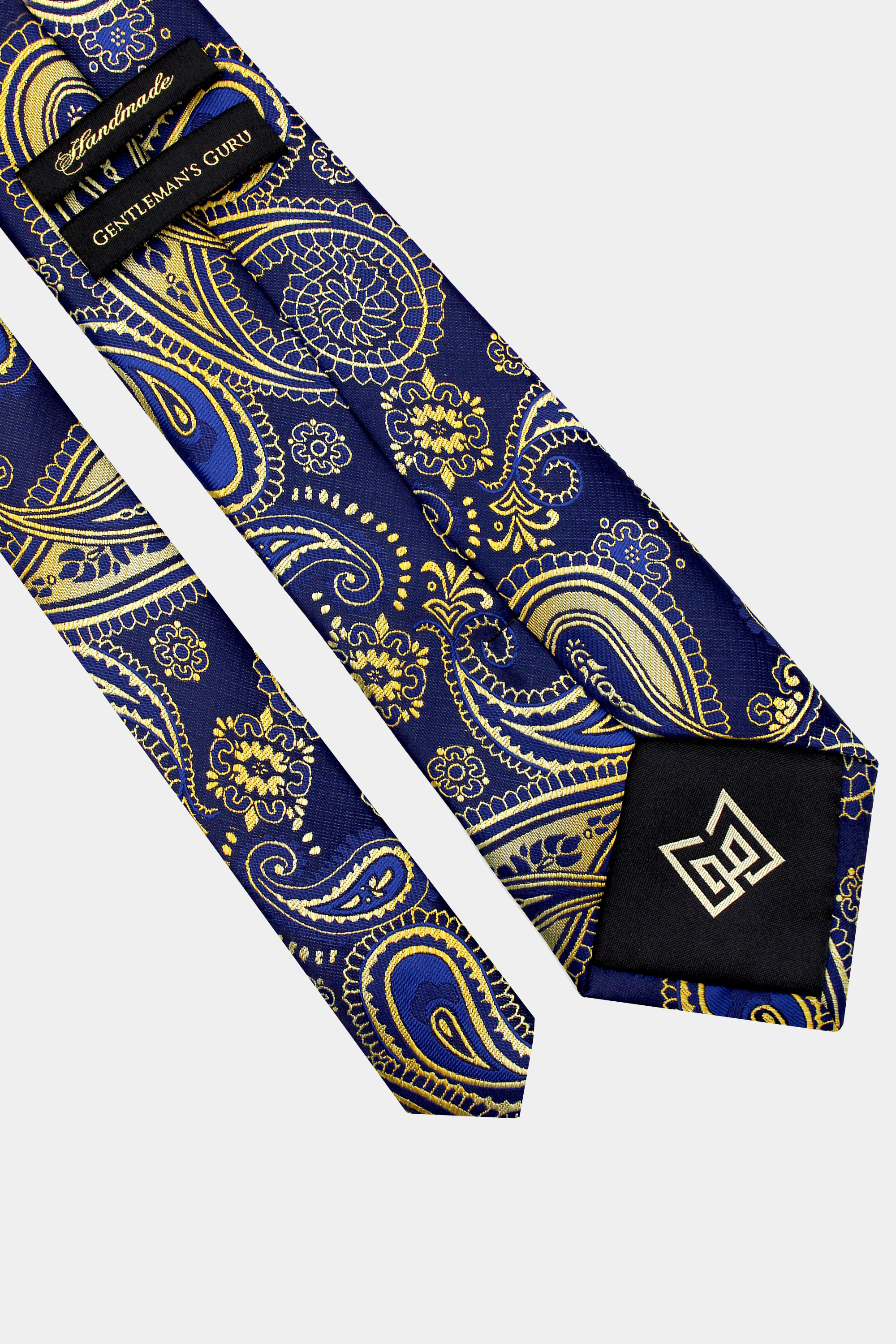 Navy-Blue-and-Gold-Paisley-Necktie-from-Gentlemansguru.com