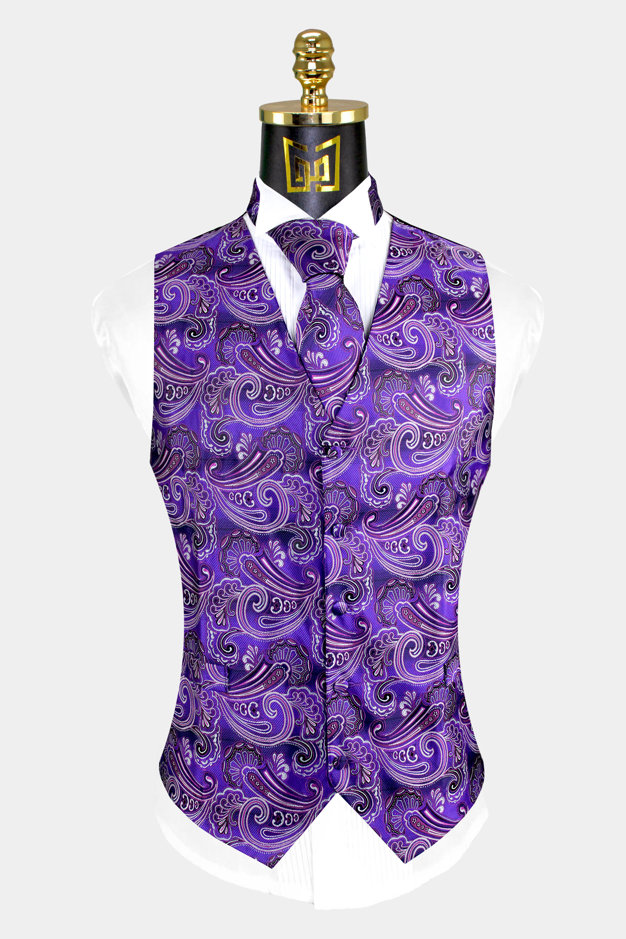 Violet-Vest-and-Tie-Set-Groom-Wedding-Waistcoat-for-Men-Gentlemansguru.com