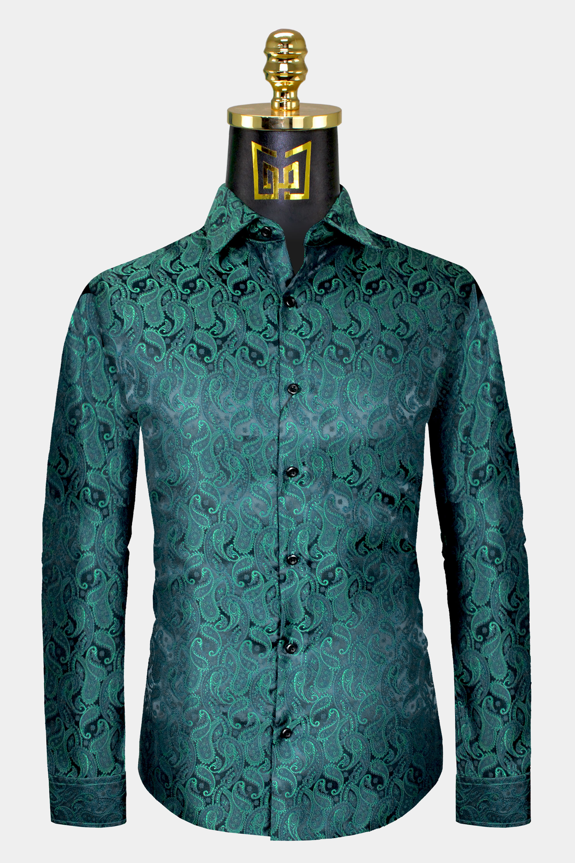 emerald green mens dress shirt